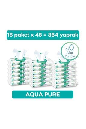 Islak Havlu Aqua Pure 18'li Fırsat Paketi 864 Yaprak 8002581217719