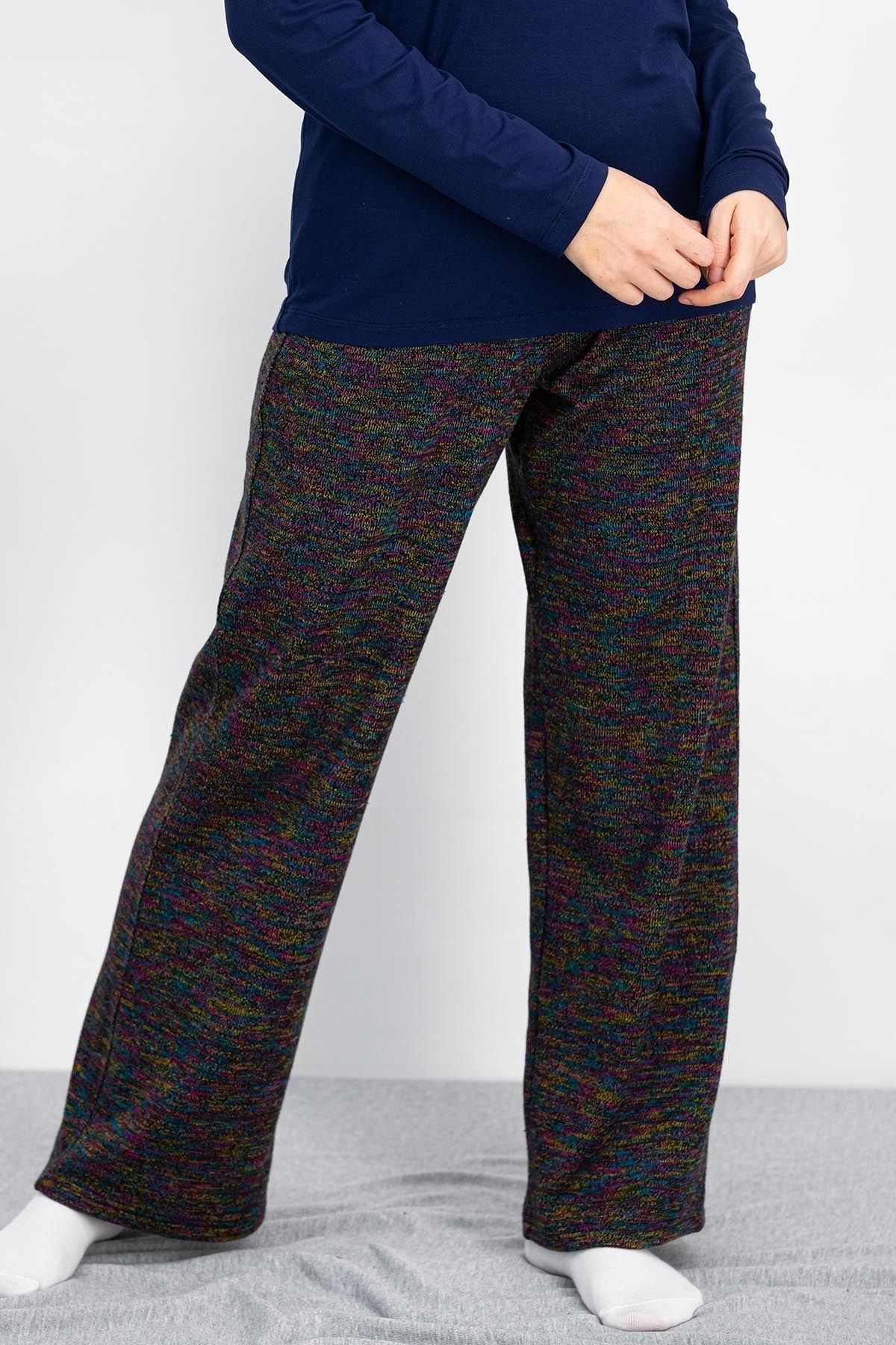 Arnetta-Homewear Navy Blue-Multicolor Women's 2-Piece Set 4