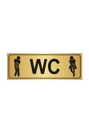 Wc Bay Bayan Yönlendirme Levhası 7 X 20 Cm Yapışkanlı Altın Renk SYDWC001