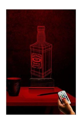 3d Ilizyon Led Lamba Masa Gece Lambası 16 Renk Kumandalı Jack Daniels Viski 3DLM063