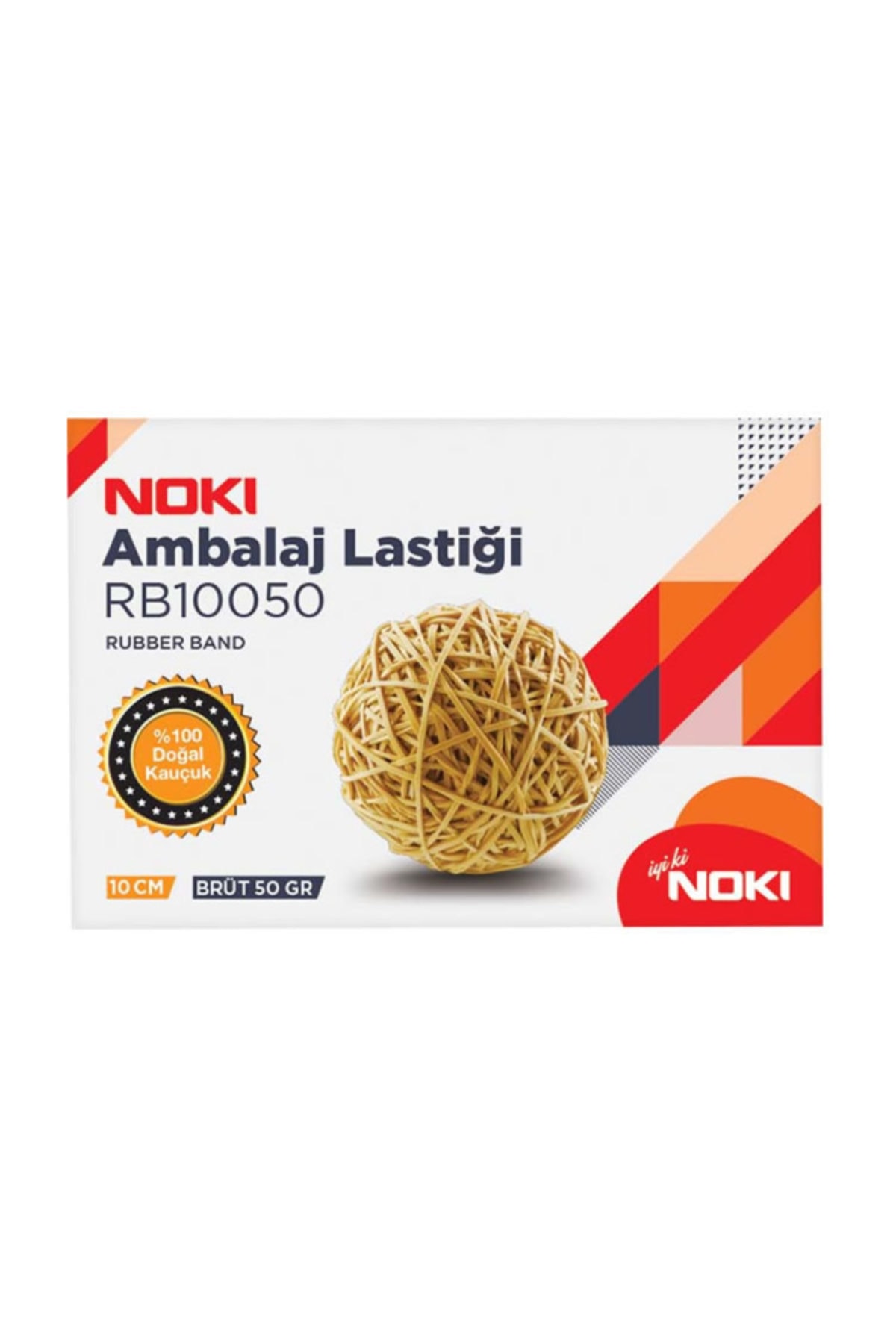 Noki Ambalaj Lastiği %100 Kauçuk 10 Cm. 50 Gr. Kutu