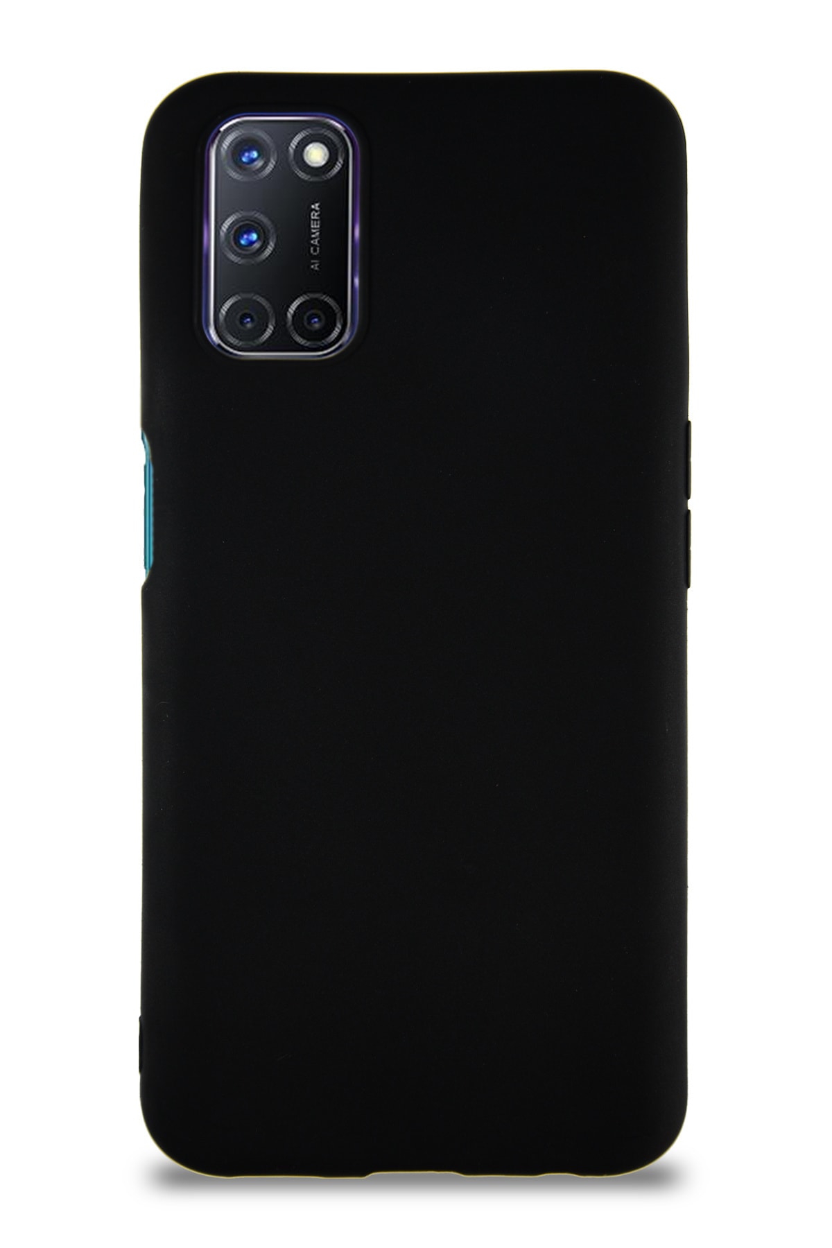 Oppo A92 Soft Premier Renkli Silikon Kapak - Siyah