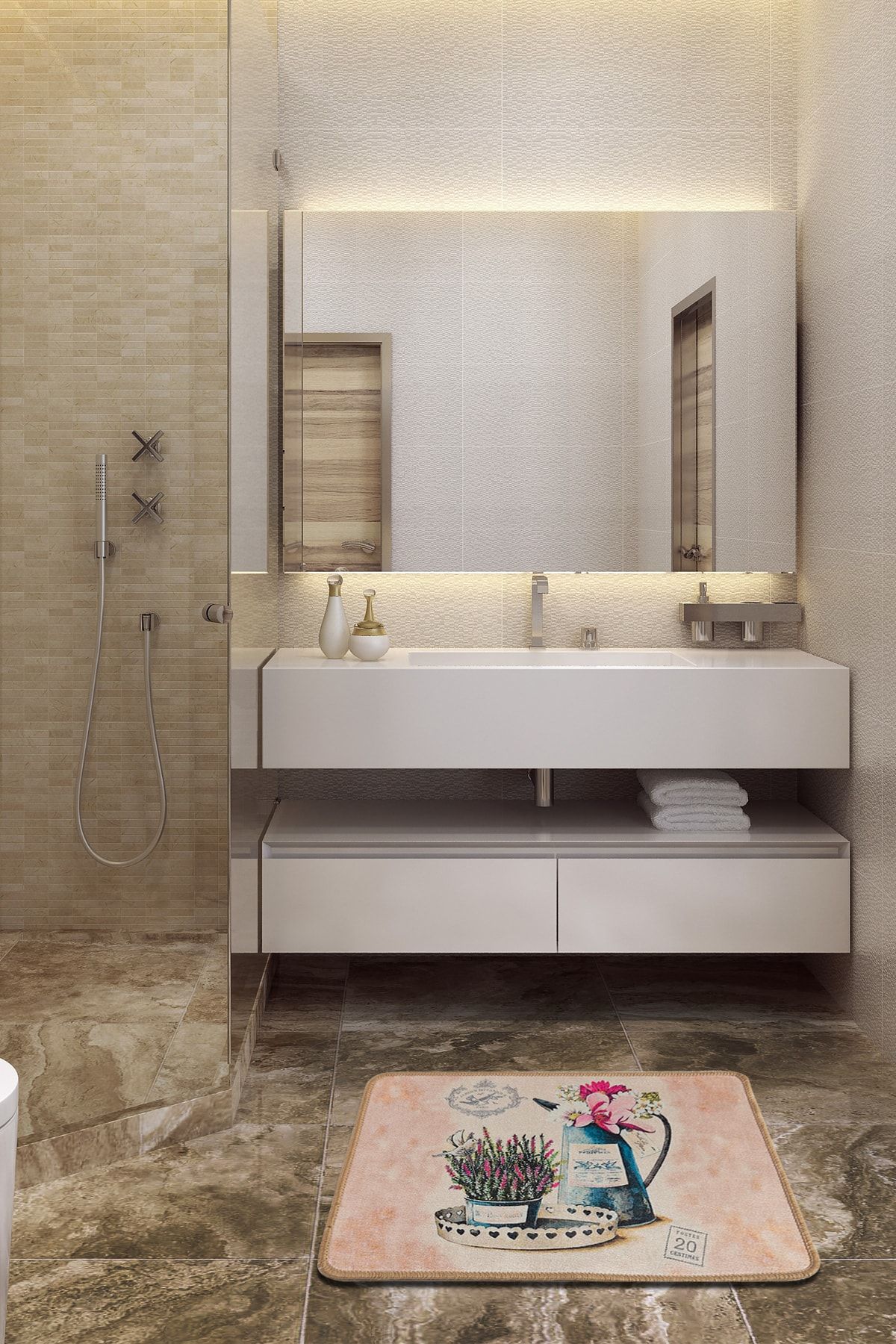 Chilai Home MONDER DJT 40x60 cm Banyo Paspası