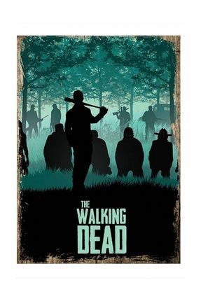The Walking Dead Poster Tasarım Ahşap Tablo 35x50cm dikey-10518-35-50