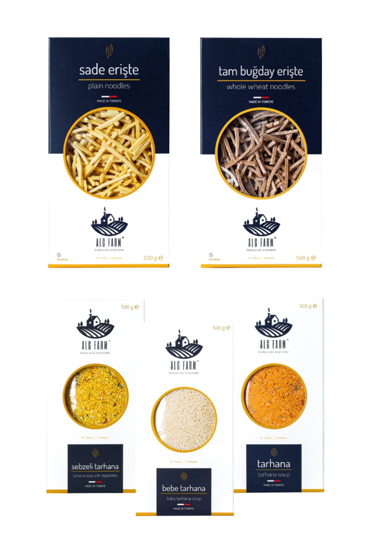 alg farm lezzet paketi tarhana ve eriste cesitleri el yapimi 500g x 5 adet fiyati yorumlari trendyol