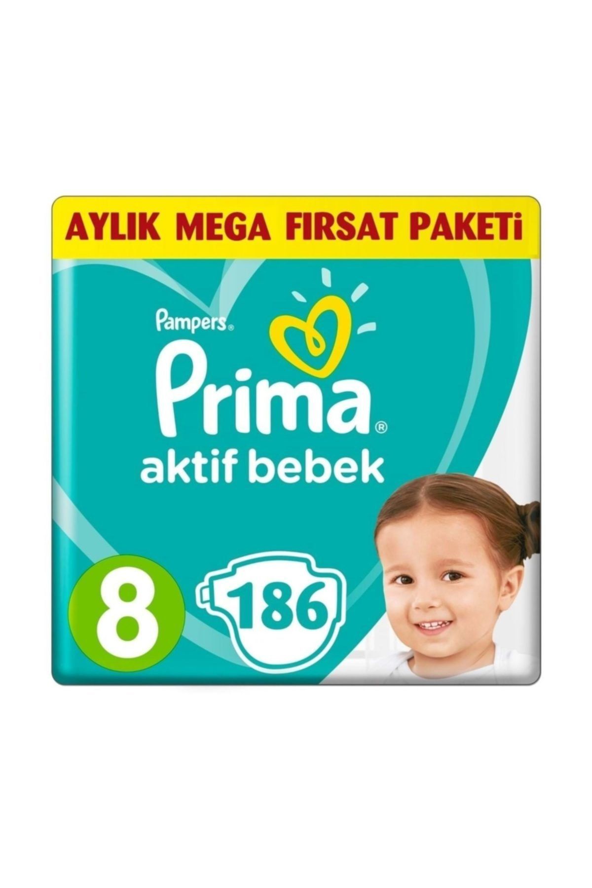 Prima Bebek Bezi 8 Beden 186 Adet