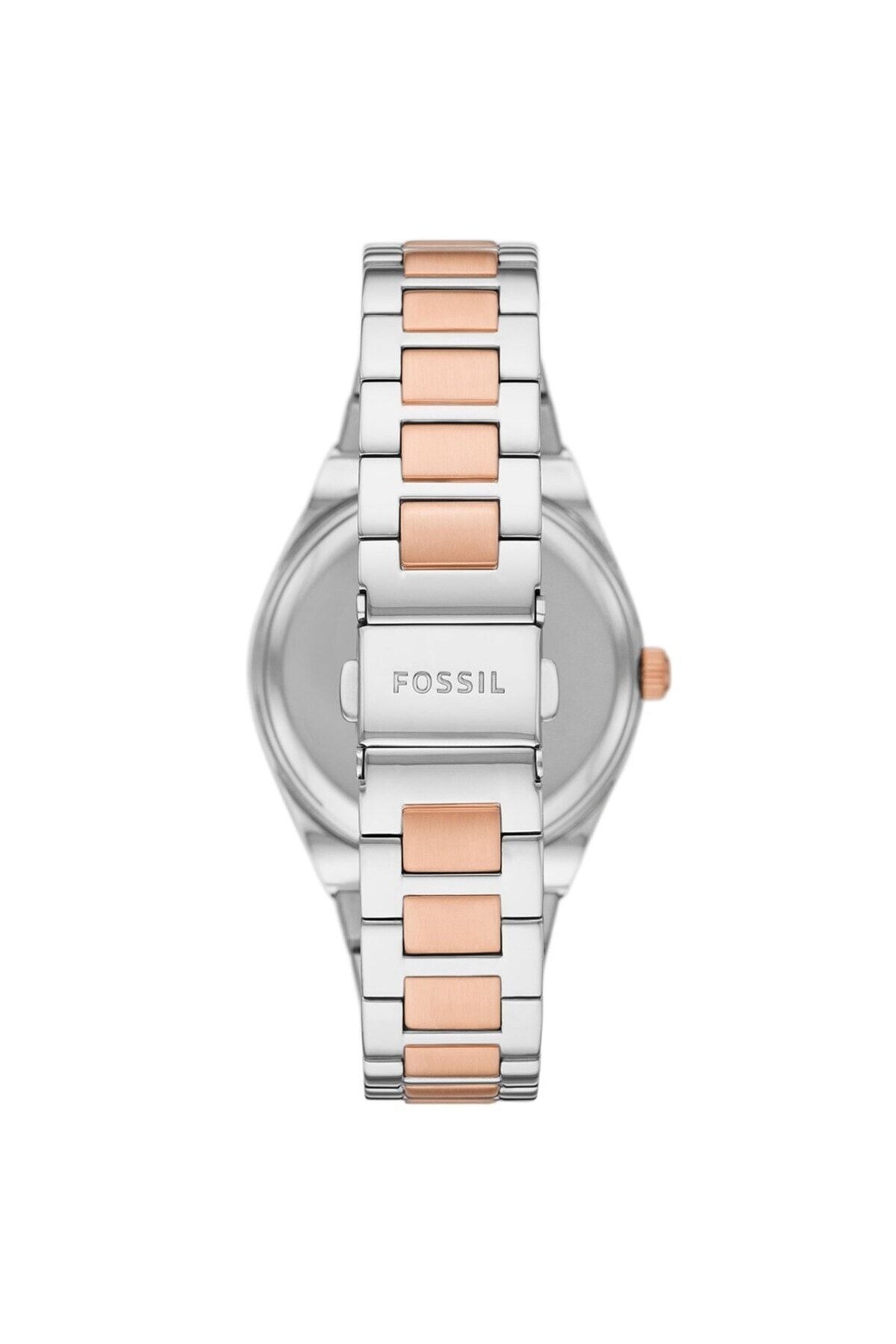 Fossil silver and rose gold watch sale