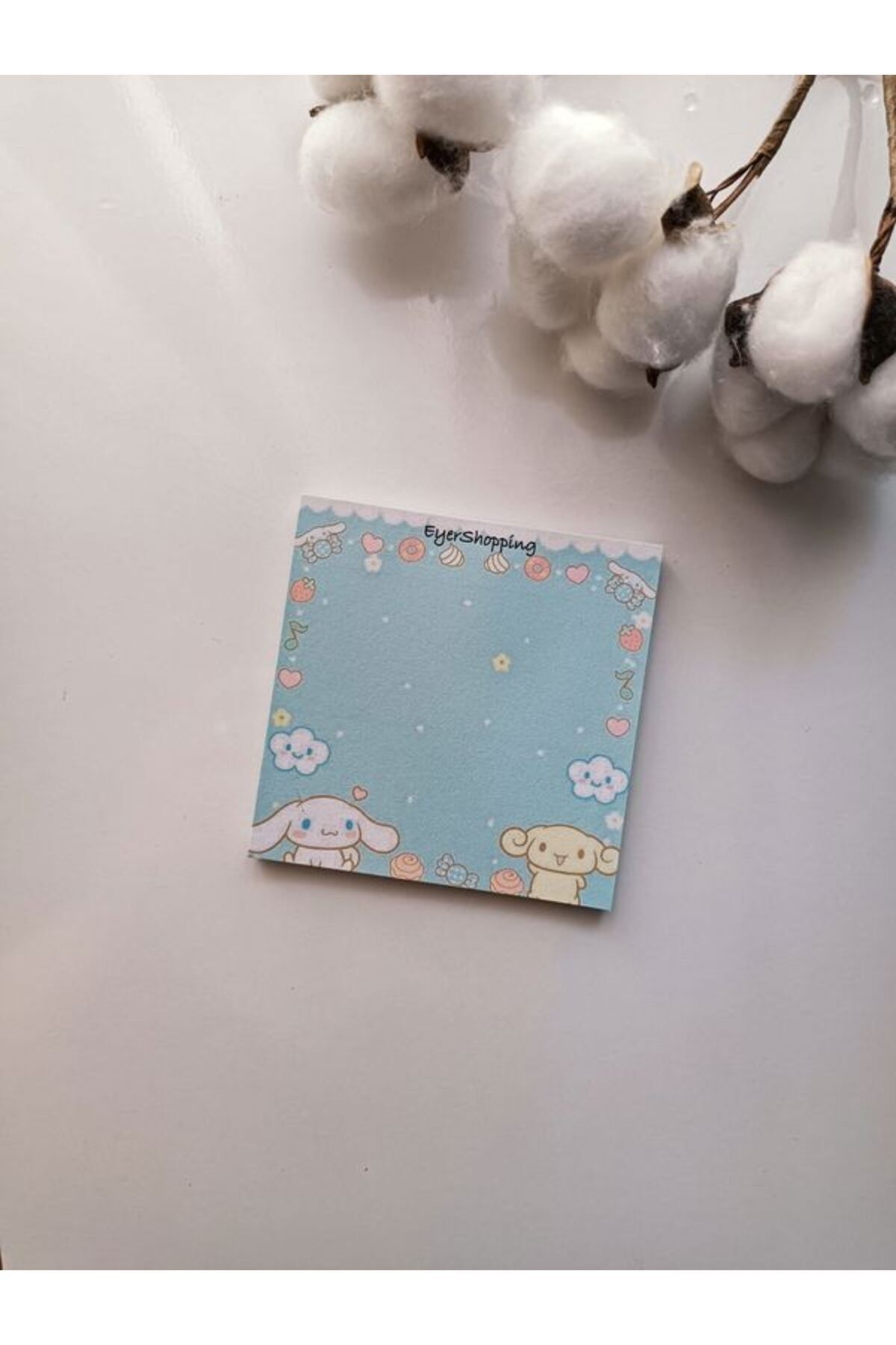 EyER Shoping-Various Figures Patterned Memopad Notepad Memo Pad Check Pluck Notebook blue 1
