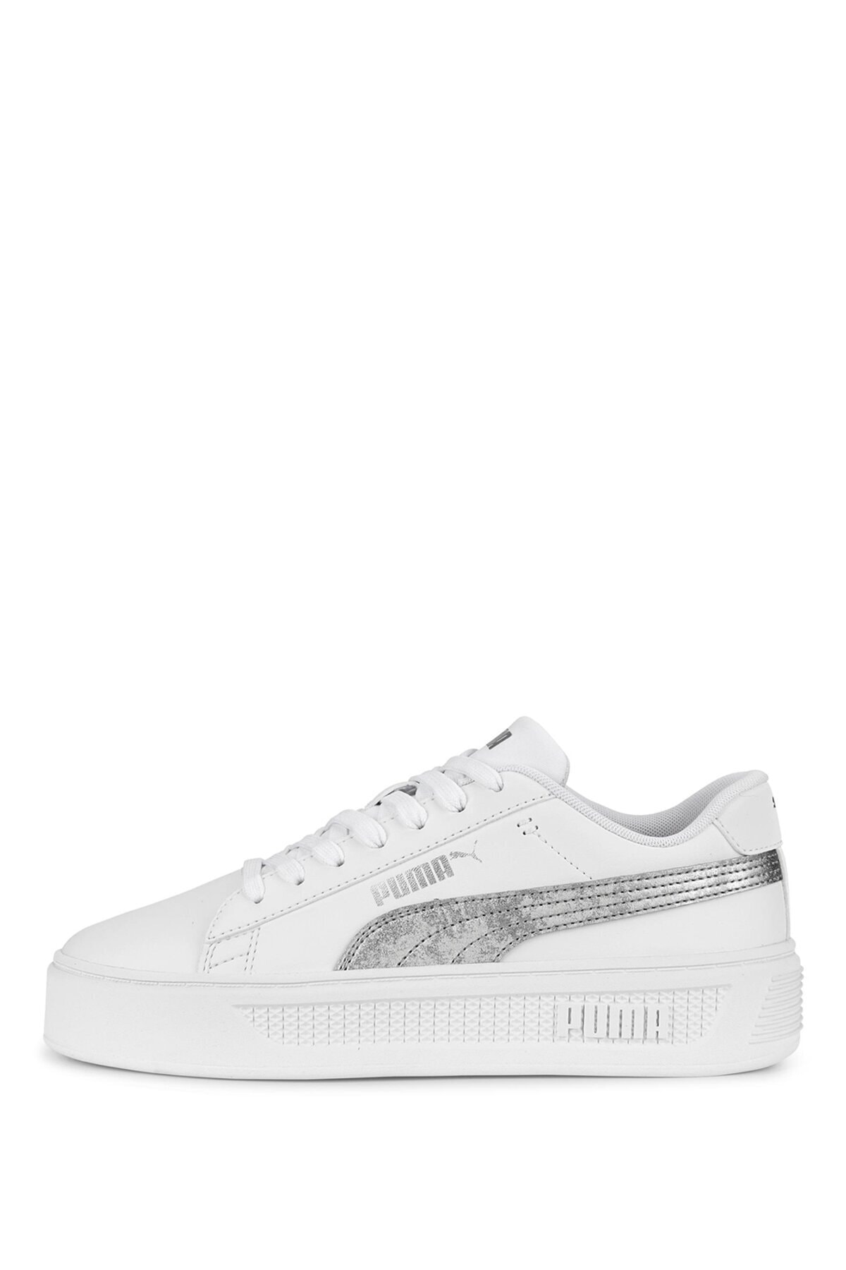 کفش Puma پوما ورزشی زنانه Smash Platform v3 Space M White اورجینال - تصویر 1