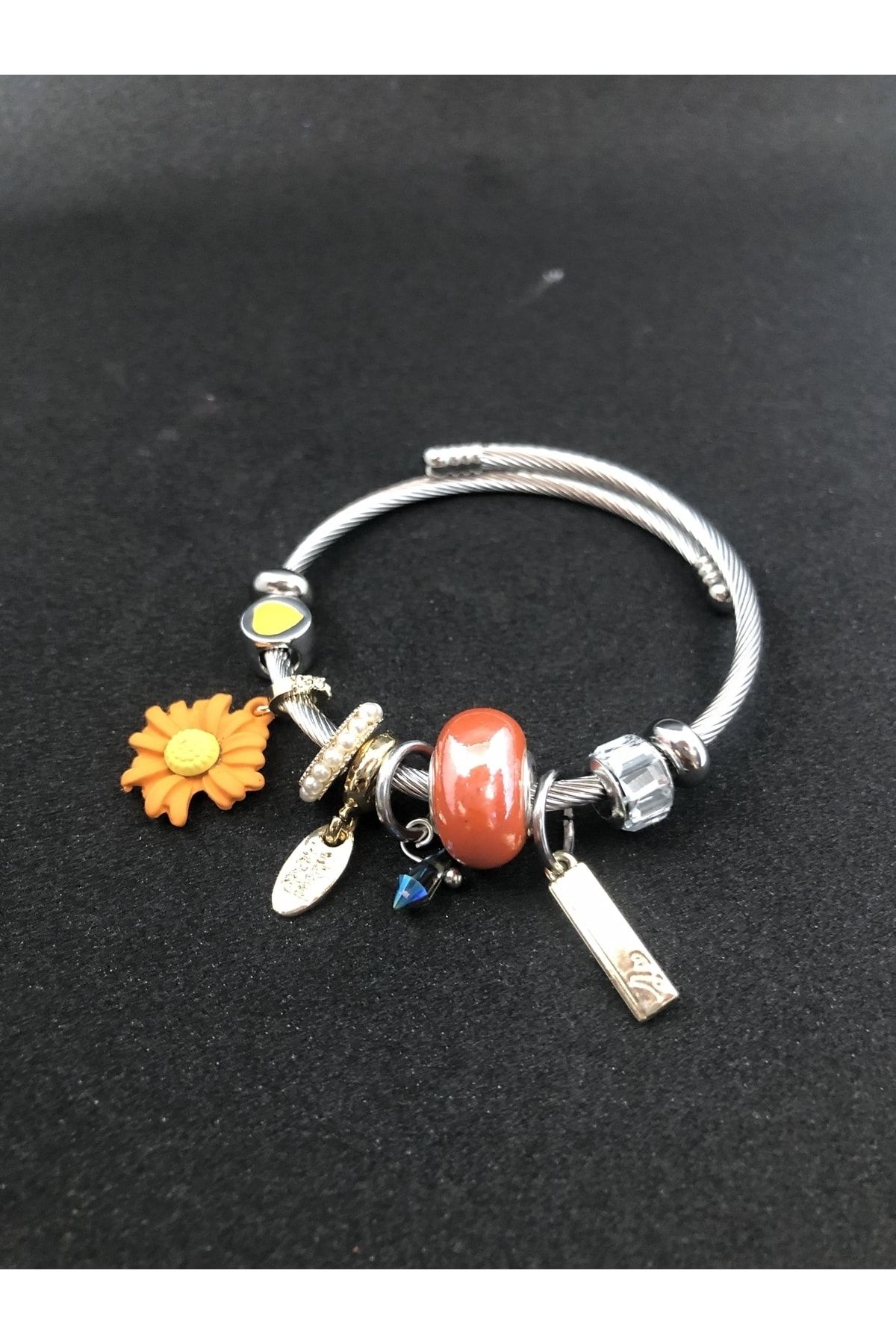 Hepsi Moda-10 Pieces Charm Stainless Steel Bracelet - Mod 2