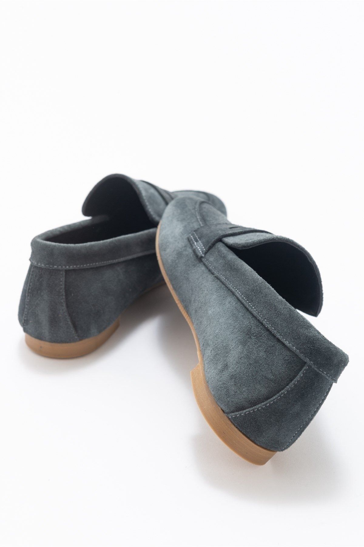 لوفر آبی زنانه کفش های Loafer چرمی Navy luvishoes
