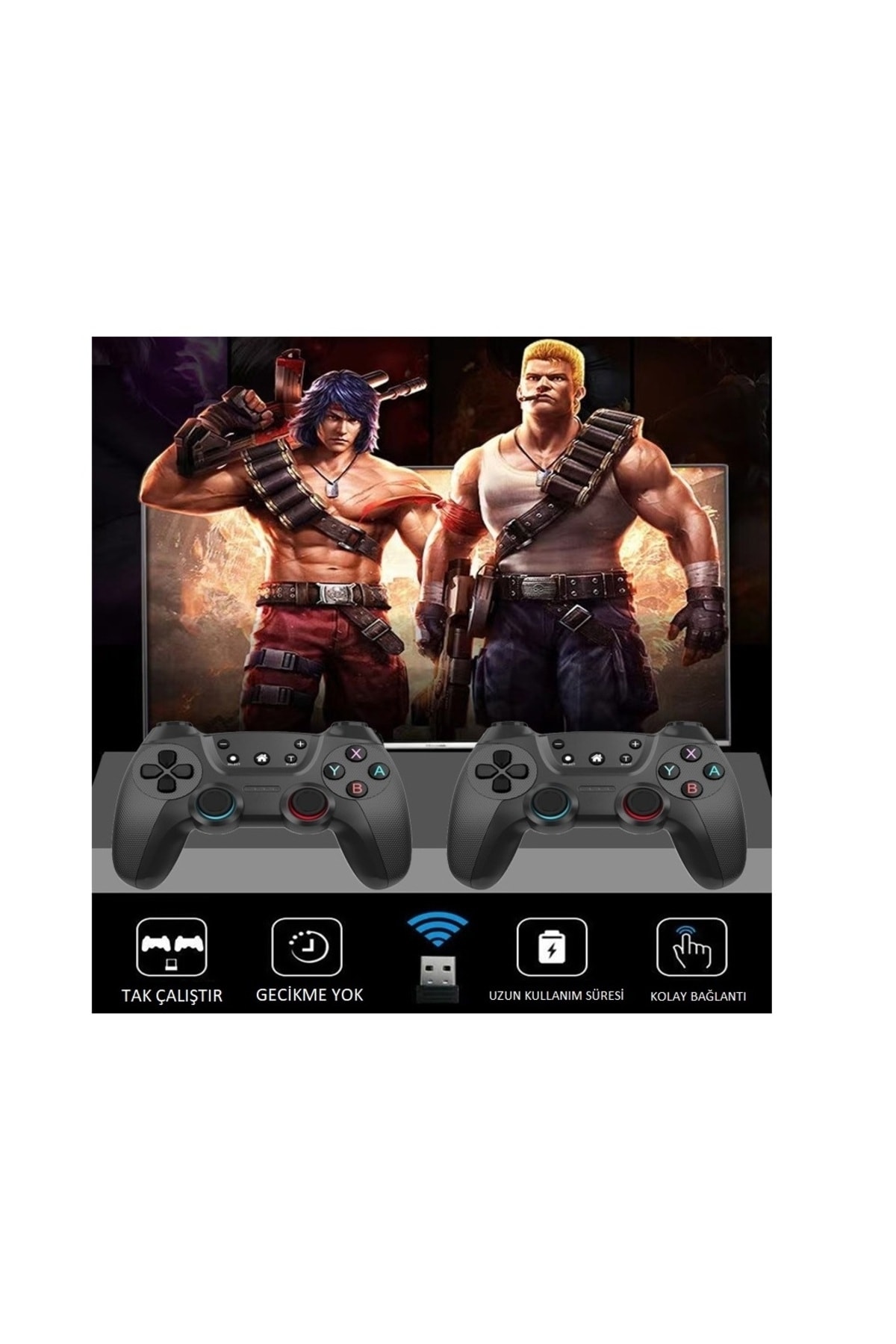 2.4Ghz Android Telefon Android Tablet/TV Box/PS3/PC Uyumlu Joystick Gamepad Controller 5