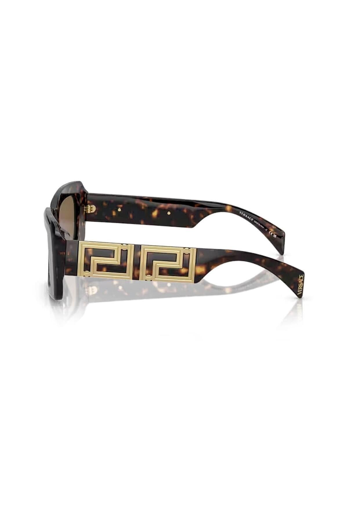 Versace-VE 4444U 10873 54 Women's Brown Sunglasses 3