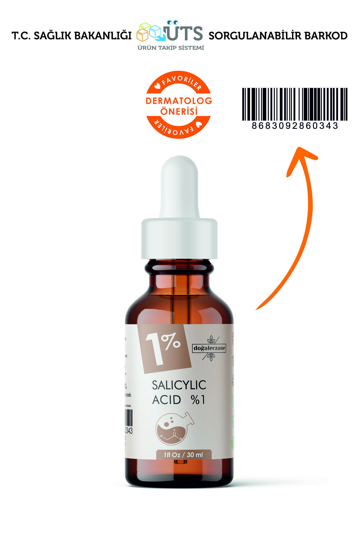 Vücut Sivilce izleri Salisilik Asit %1 | Salicylic Acid Peeling 30 ml — P1K058 — تصویر 2 از 4