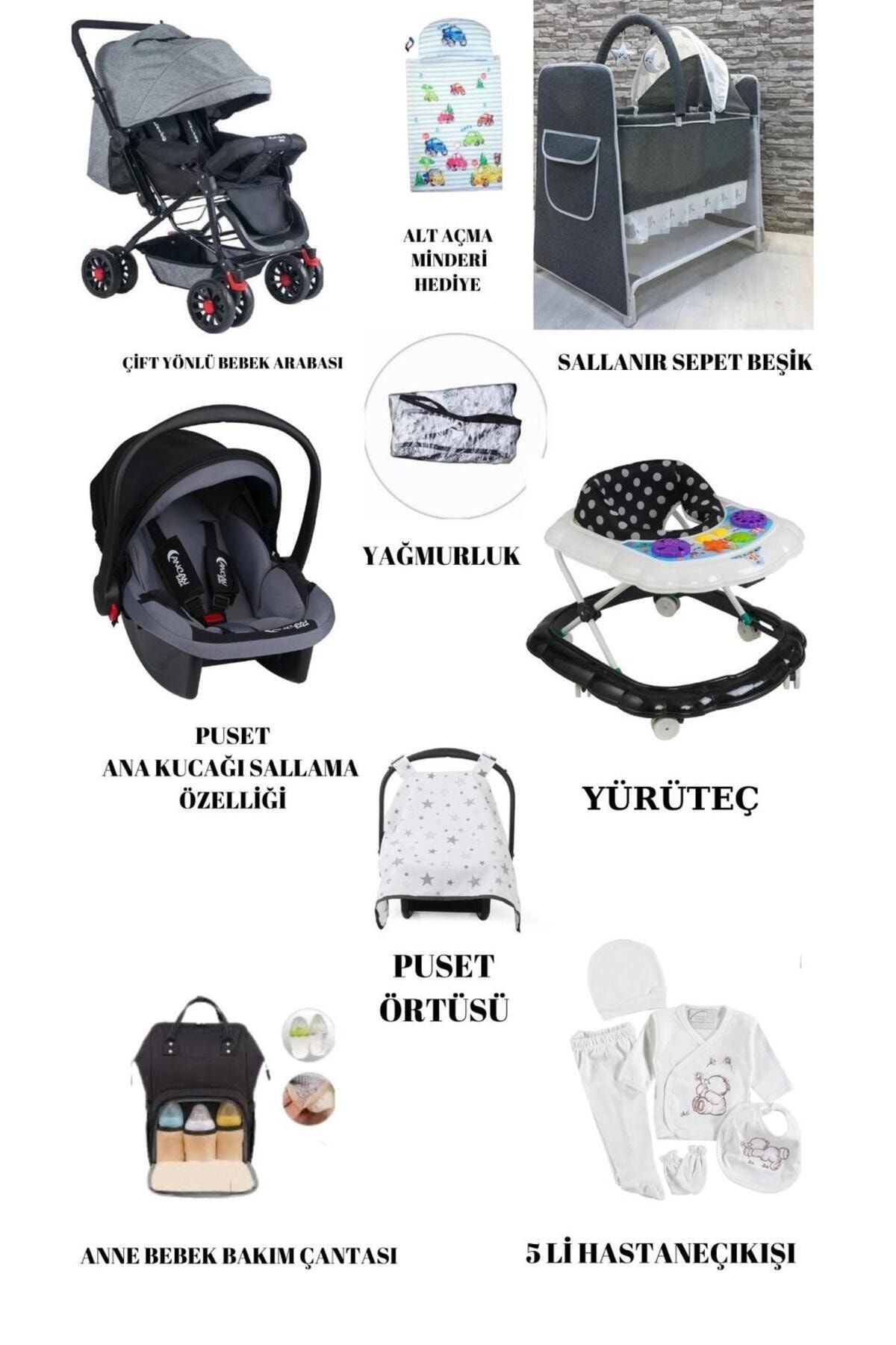 Ayazbebe Ayazkids комплект из 9 предметов для детского приданого кроватка детская коляска ходунки сумка для больничной розетки 454651