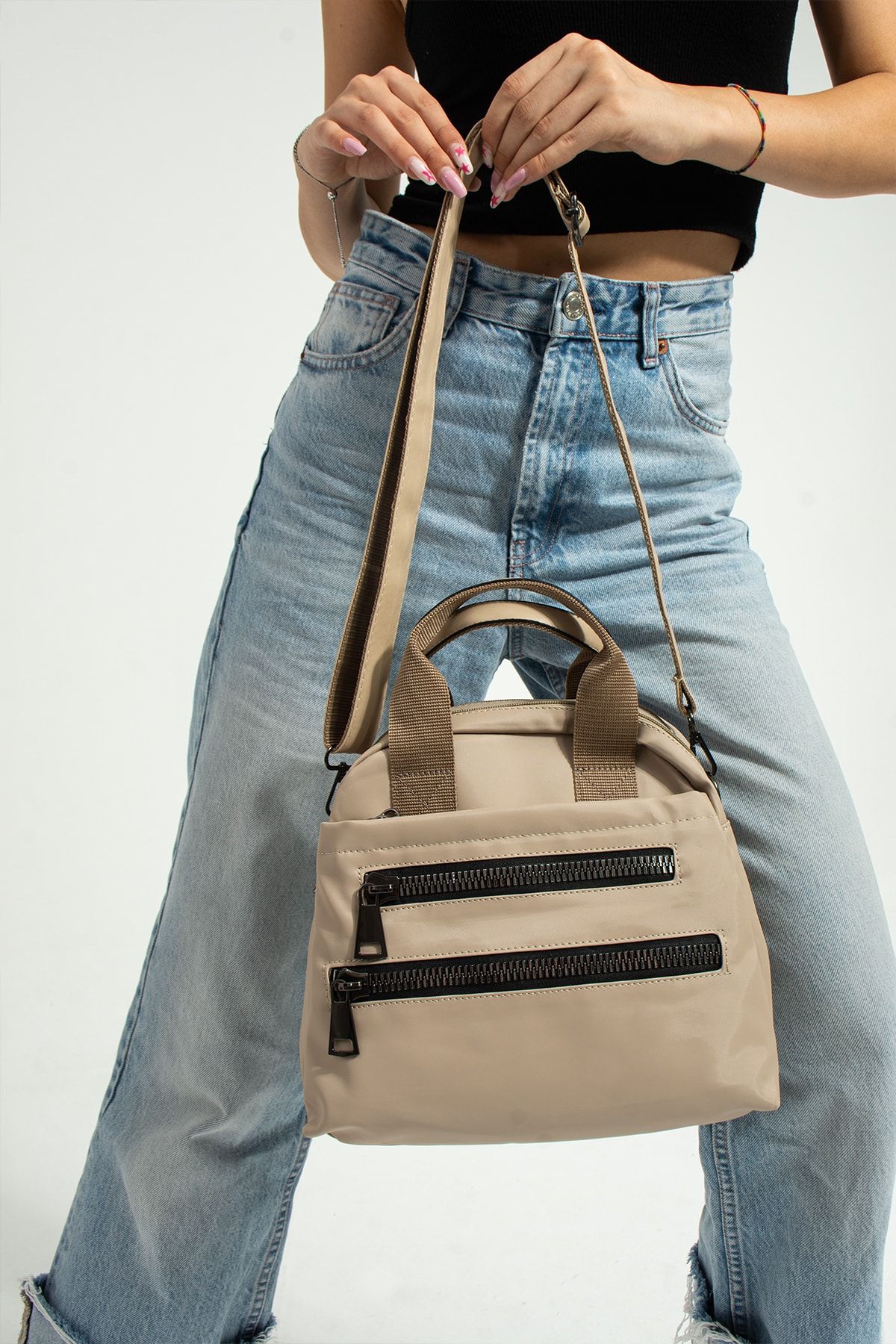 YOGII Shoulder Bag - Brown - Plain - Trendyol