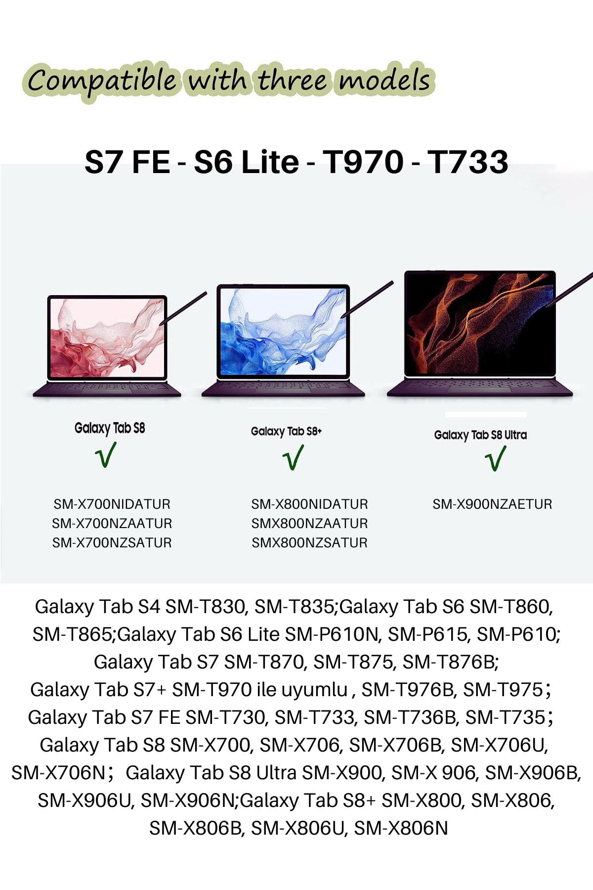 Fuchsia-قلم لمس غير قابل للاكتشاف مع مفتاح ممحاة متوافق مع جهاز Galaxy Tab S6 Lite P610 5