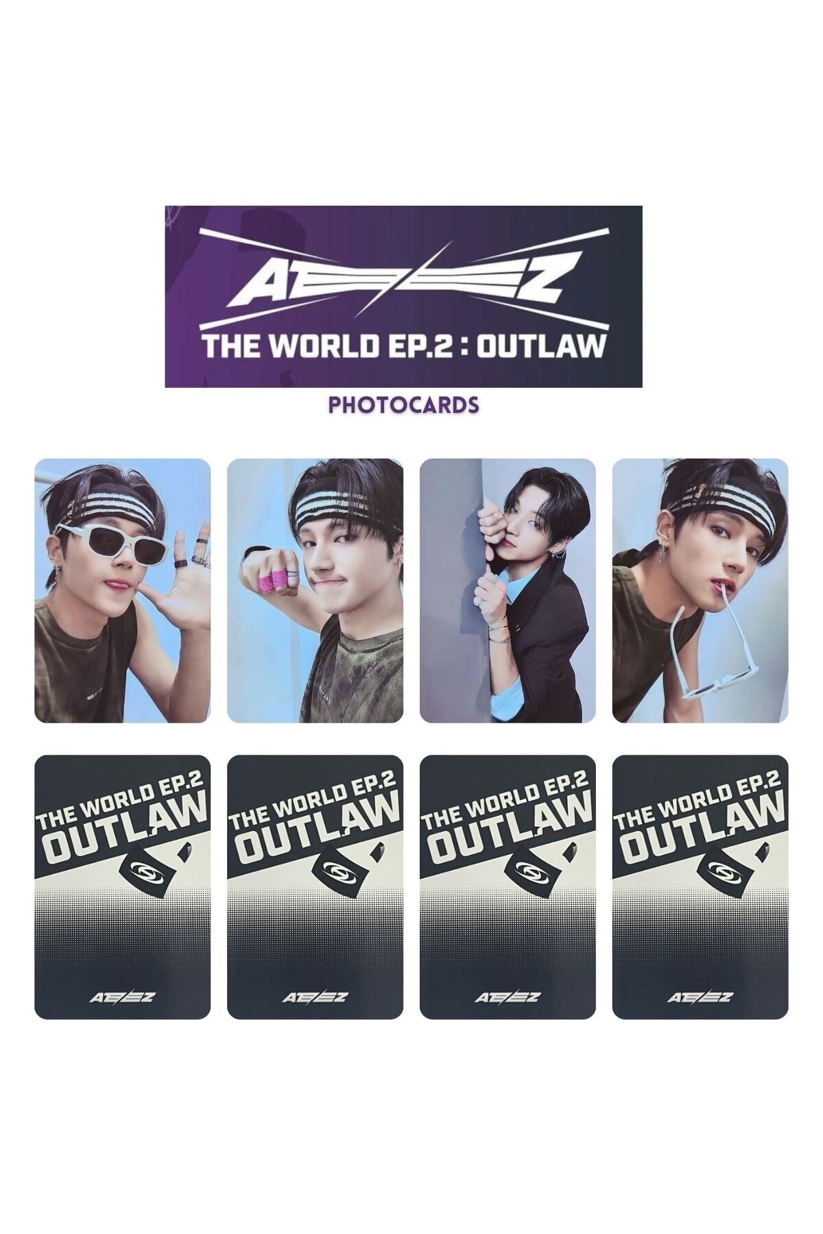 Kpop Dünyasi ATEEZ Wooyoung '' The World Ep 2 : OUTLAW '' PC Set