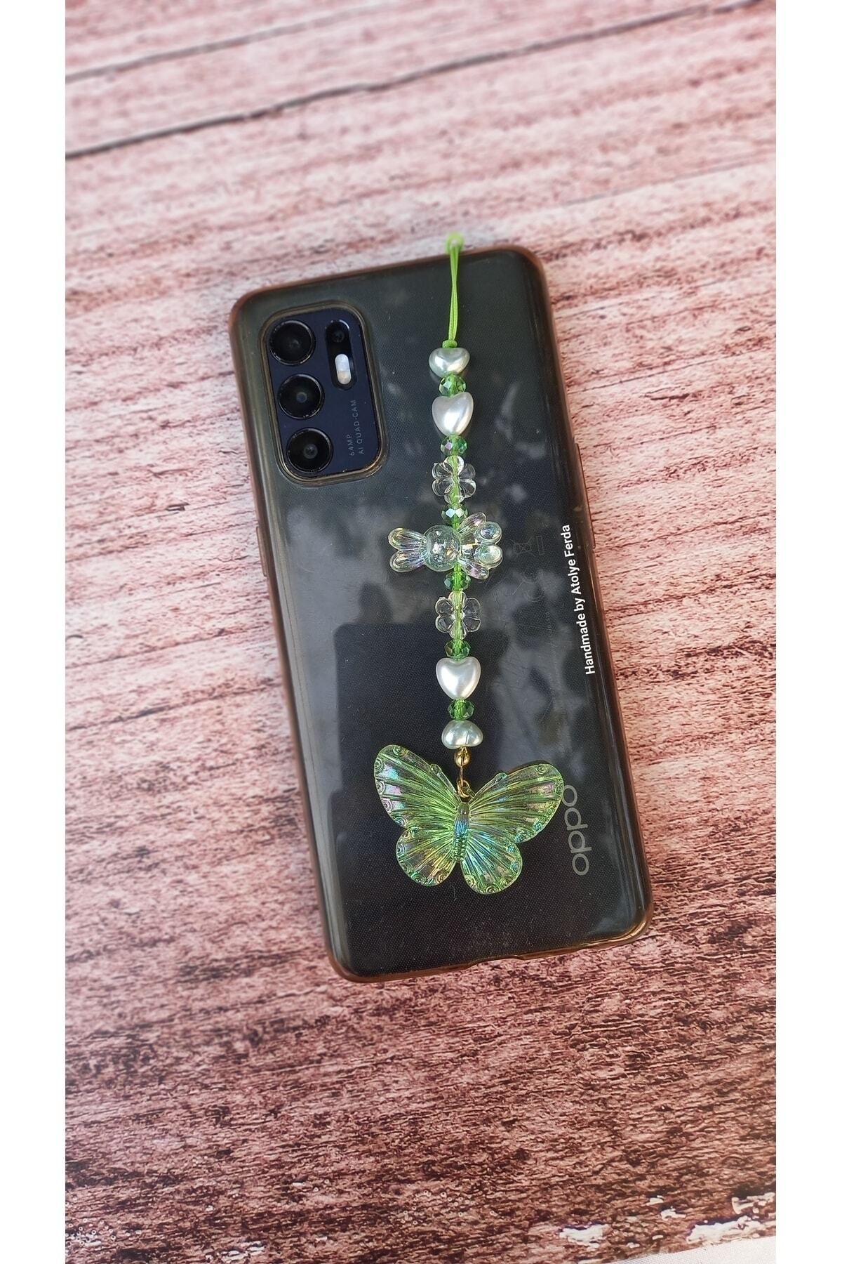 Atolye Ferda-Phone Charm with Butterfly and Rabbit Figures Phone String 1