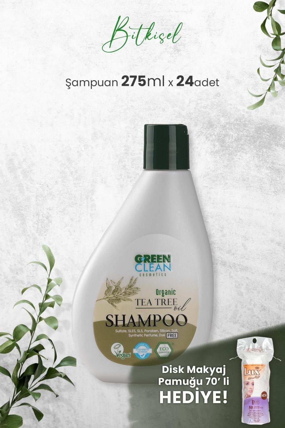 شامپو درخت چای 275 میلی لیتر در 24 عدد و هدیه Green Clean