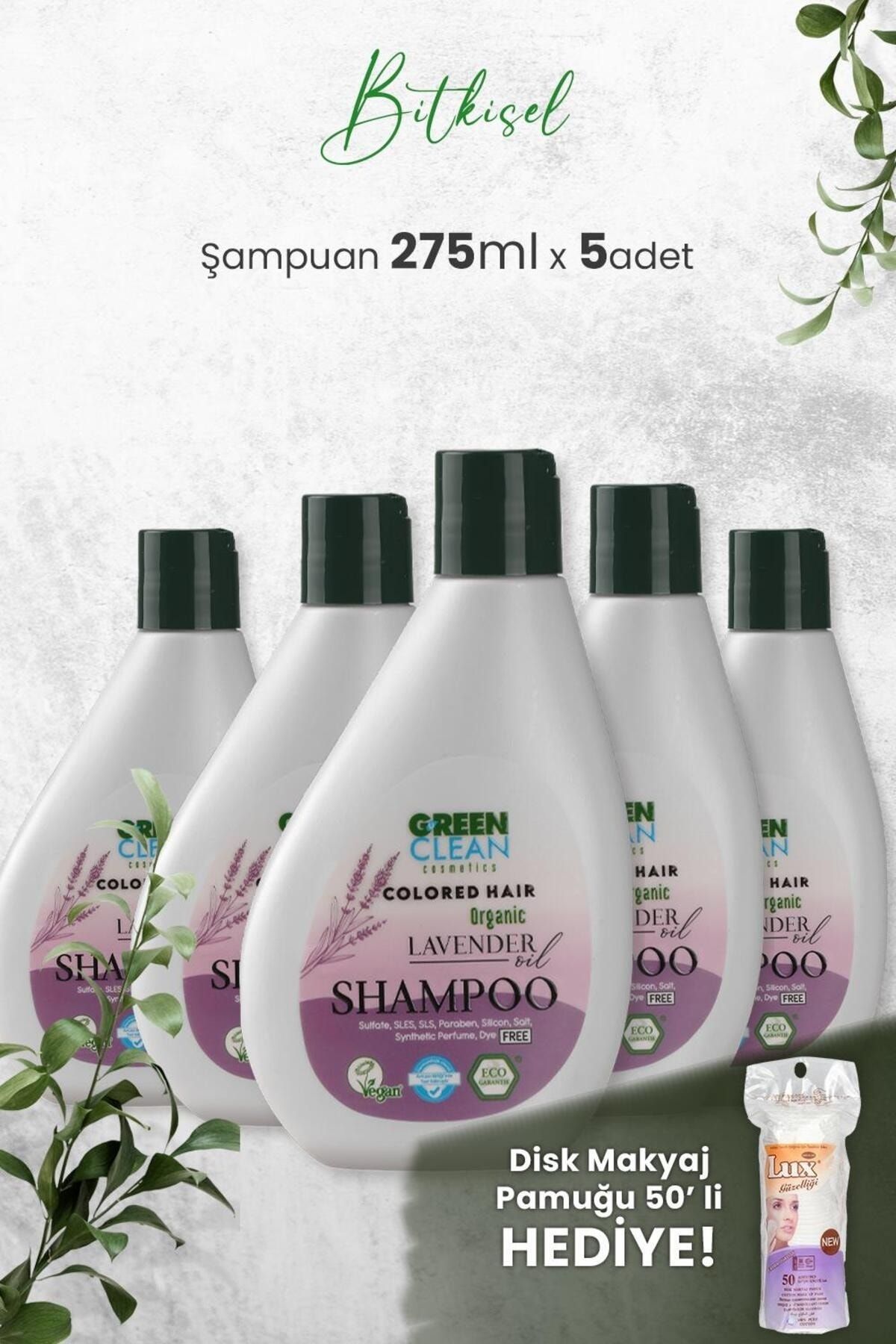 شامپو اسطوخودوس 275 میلی لیتر در 5 عدد و هدیه Green Clean