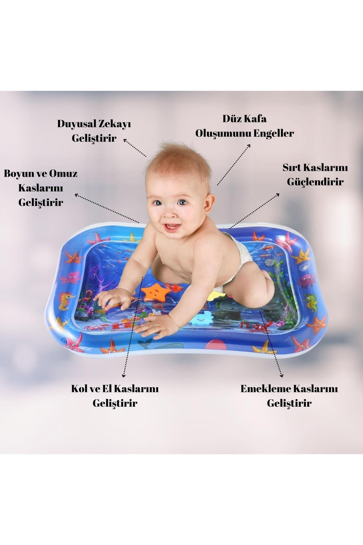 MooieBaby's Bebek Su Oyun Matı , Tummy Time Aktivite Matı , Oyuncak Güvenliği TEST RAPORLU fotoğrafı 5 (önizleme)