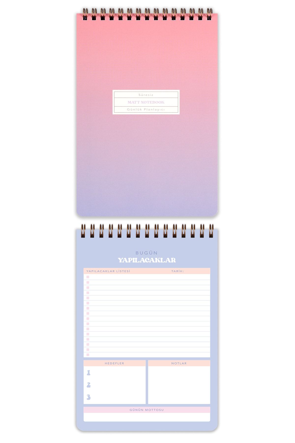 Matt Notebook-Spiral Desktop Planner Set of 3 7