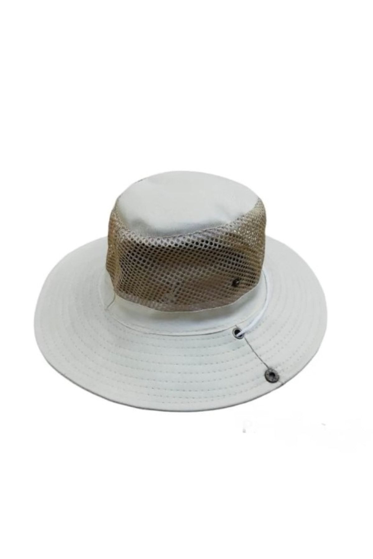 APKACIM Unisex White Summer Foldable Mesh Safari Fedora Hat