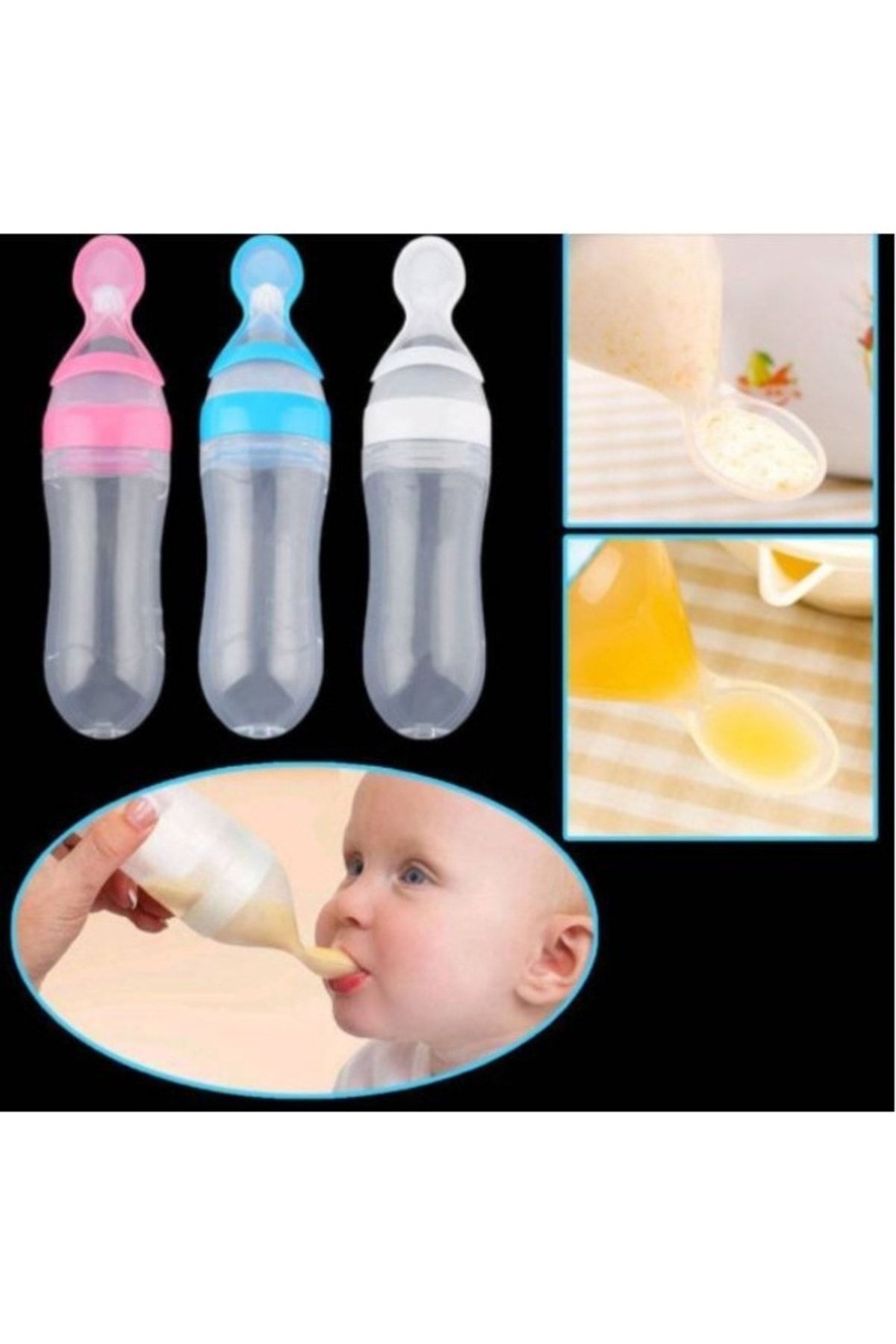 HOMELİFE EV TEKSTİL Bebekler için Besleme Aparati Kaşık Tipi Biberon 90 ML