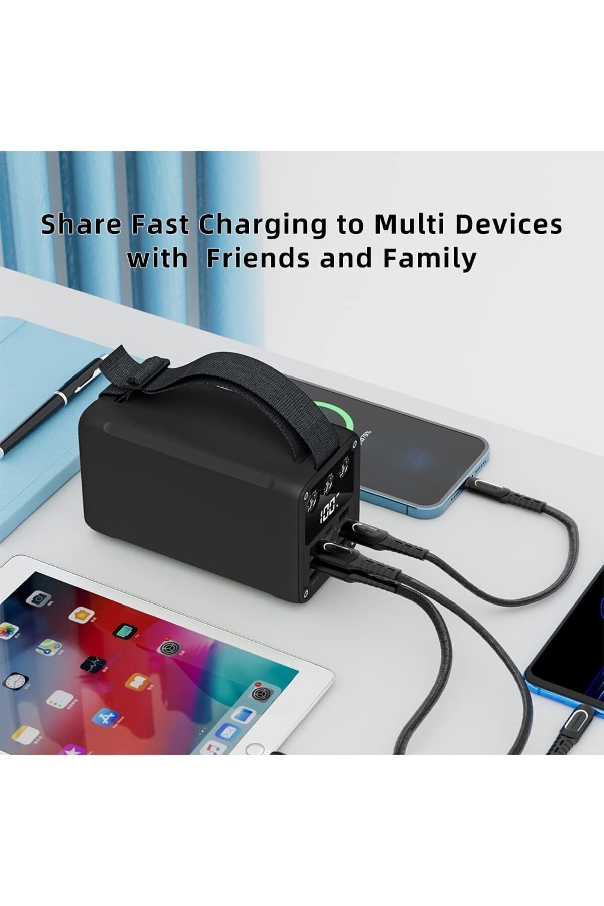 İsmiyle Al Çoklu Cihaz Uyumlu LED Ekranlı 50000 Mah Powerbank - Renkli Fiyatları