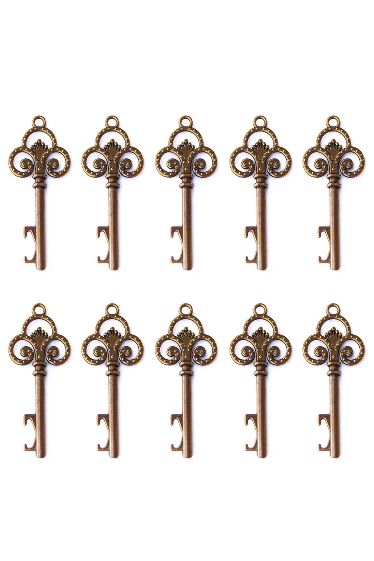 Sensoria Aşk Anahtarı 10'lu Dekoratif Açacak Kola Gazoz Soda Ve Şişe Açacağı Bakır