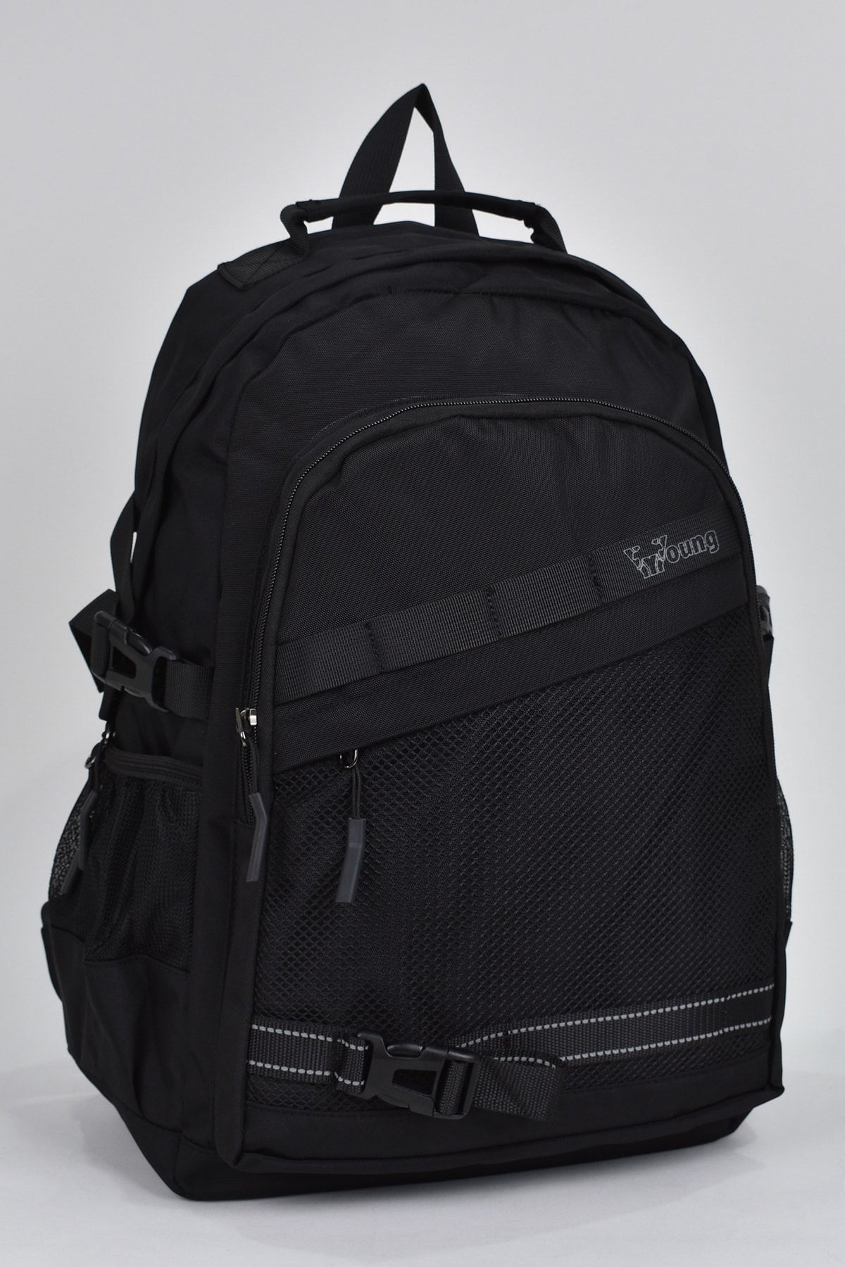 ELATAE Unisex Multi Eye Daily Travel School Backpack Black 51539
