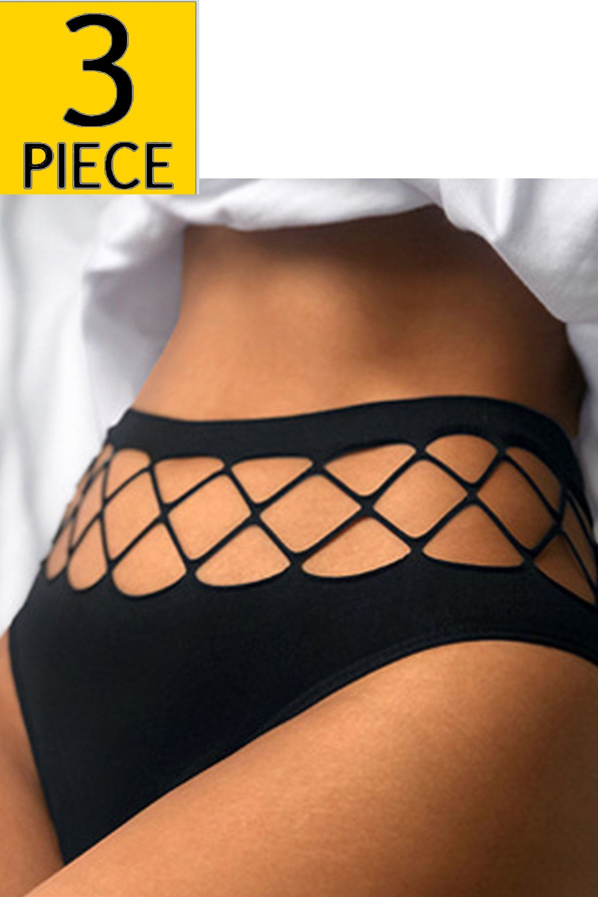 Özel Tasarım Panties Set of 3 Seamless G-string Laser Cut Brazilian High  Waist Cotton Panties - Trendyol