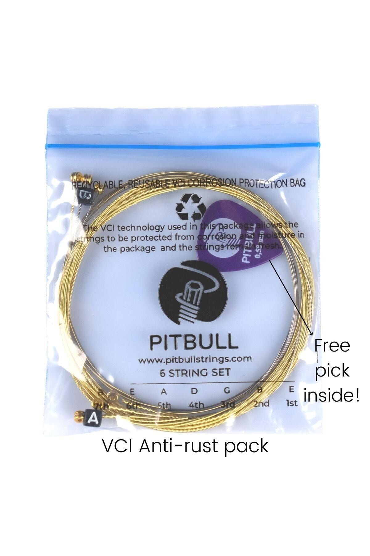 Pitbull Strings-Venüs Serial Acoustic Guitar String 3 Pcs SET (String Winder + 4 Picks + Hat) VAG 10-47 SL 3P SSC 7