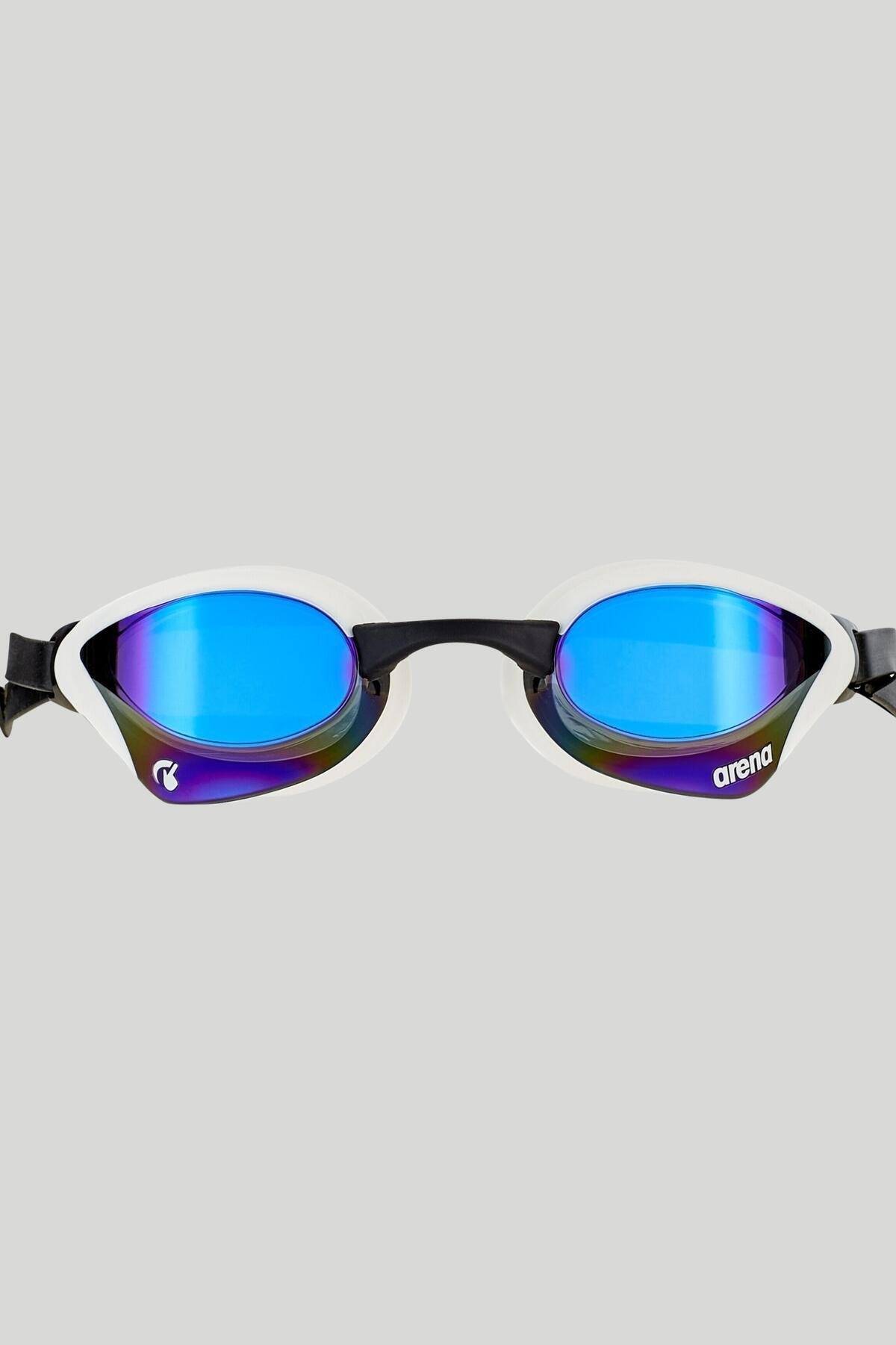 Arena عینک مسابقه ای شنا آینه کبرا کوره آبی و سفید