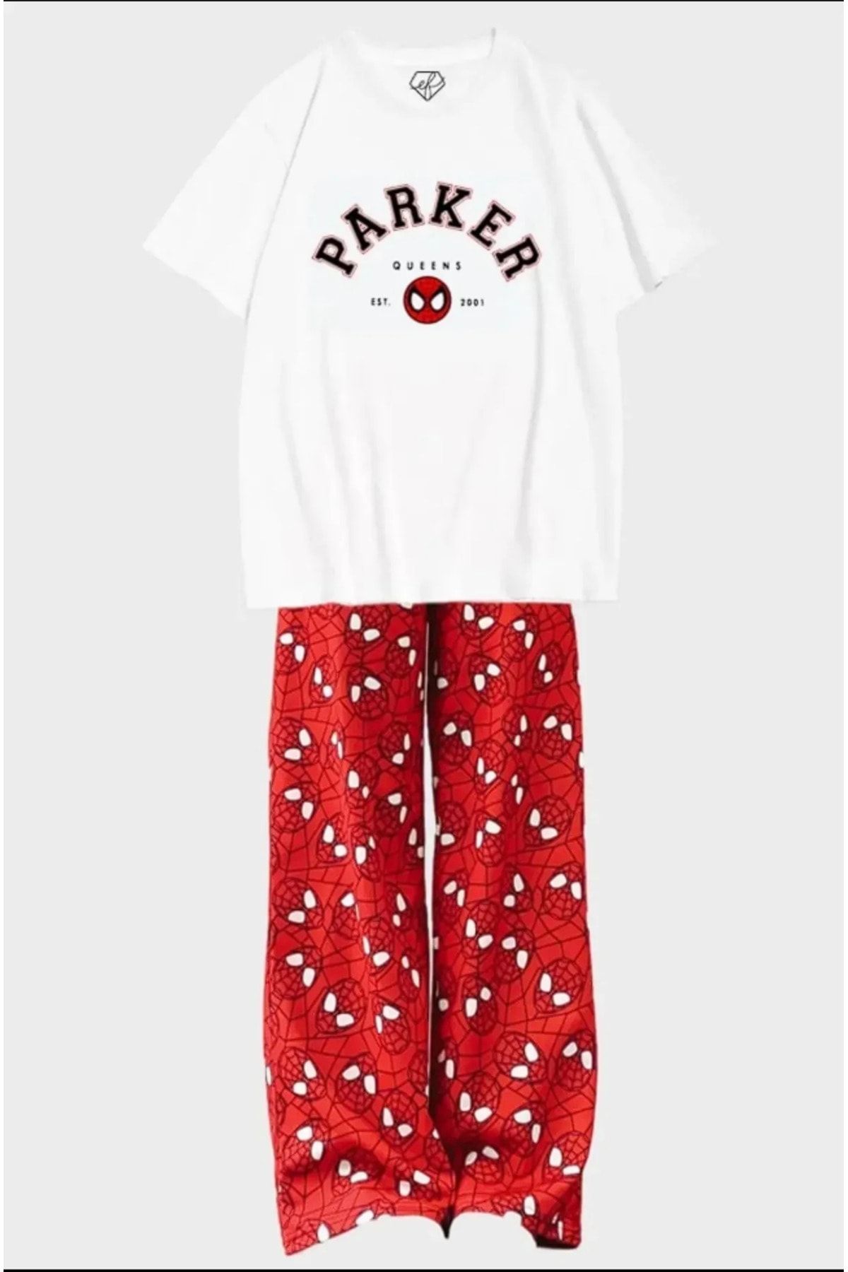 Gofeel Parker Written Oversize Cut Printed Tracksuit T Shirt