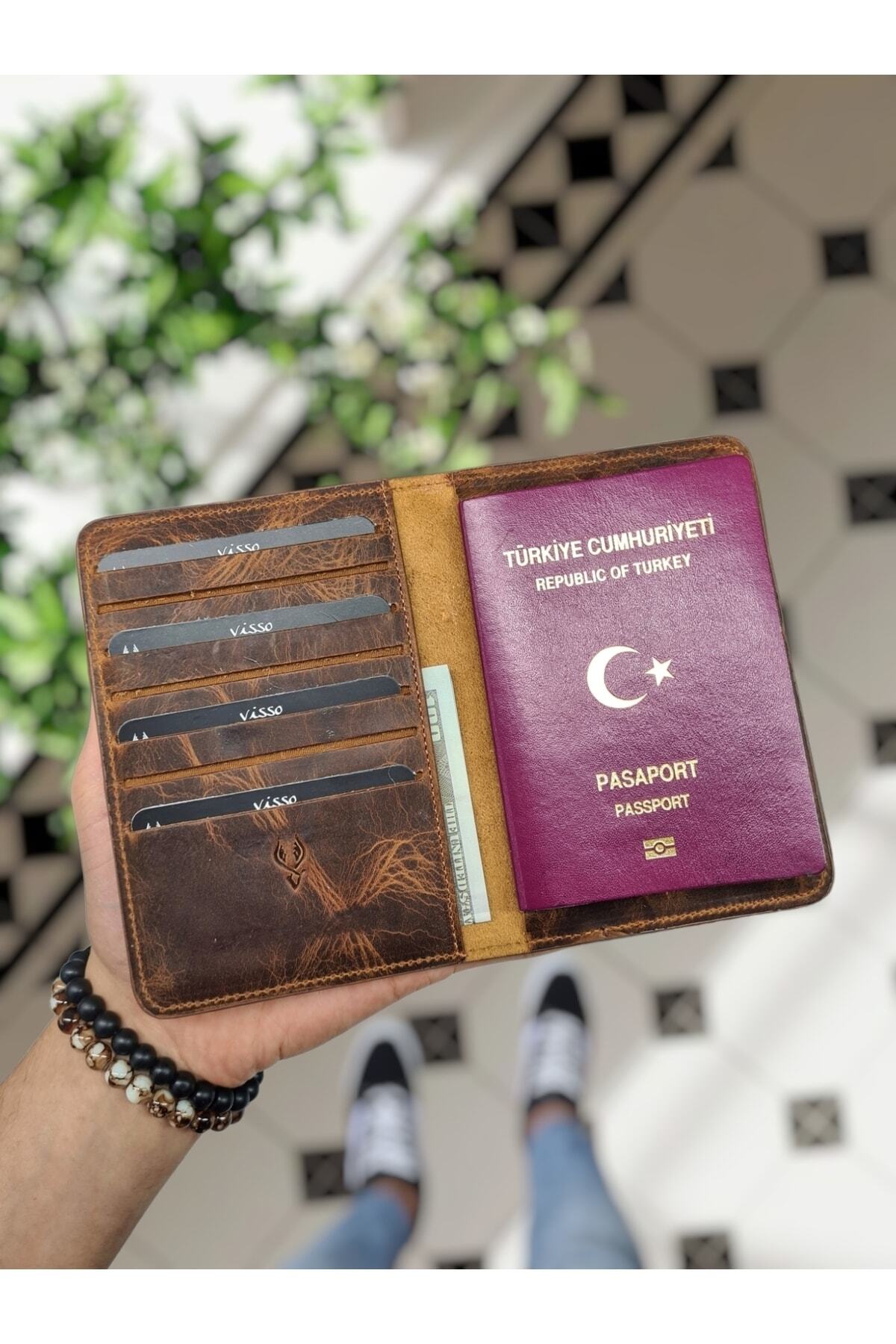 کیف پول مردانه سبز VİSSO | 911 fındık Logolu Rupablic اورجینال - تصویر 5