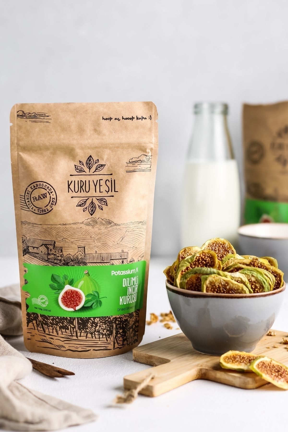Kuru Yeşil-Dried Fruit Fragrance Box - 250 g (Dried Figs - Dried Plums - Paradise Dates - Dried Peaches) 4