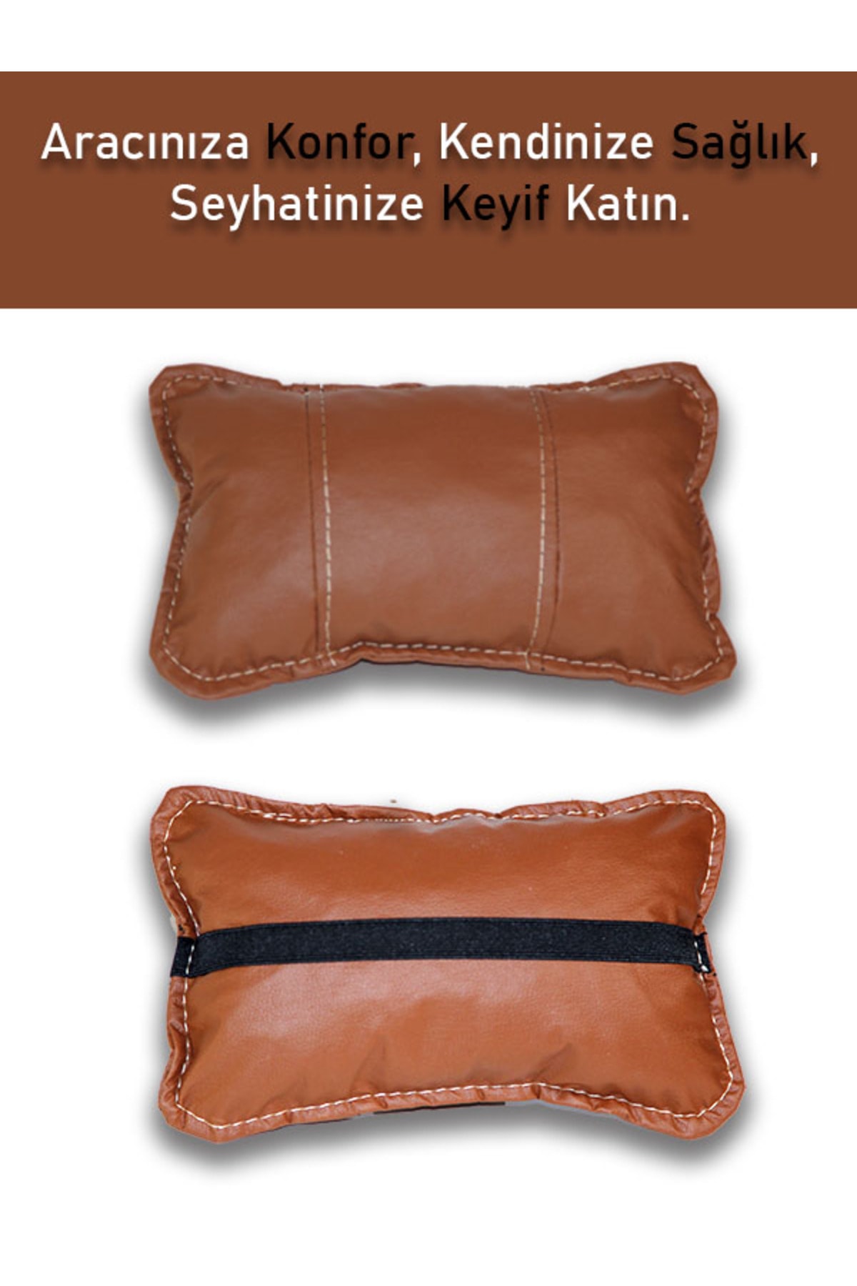 Genel Markalar Volvo XC90 2002-2014 - 5 Parça Oto Koltuk Taba Renk Boyun Yastığı 2 Adet