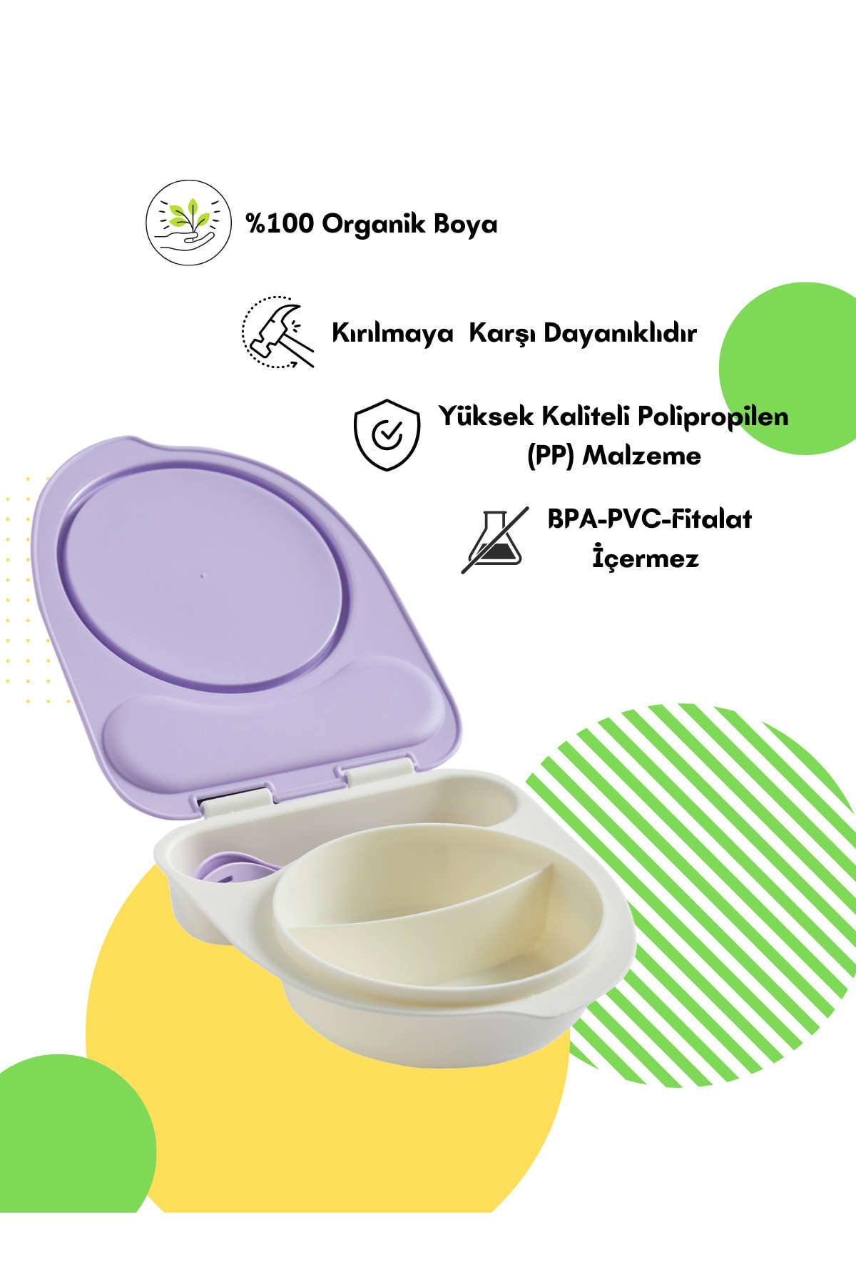 Flybee Gezgin Çocuk Taşınabilir Beslenme Kabı, Bebek Mama Kabı, Çatal & Kaşık Seti - Koala fotoğrafı 2 (önizleme)