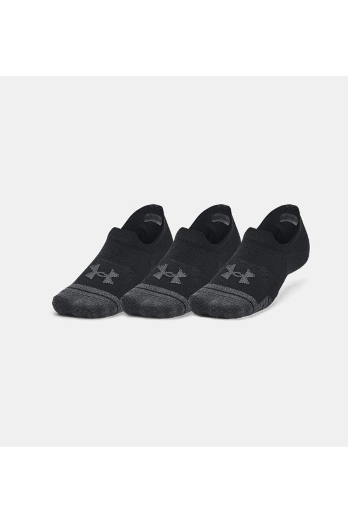جوراب مشکی مردانه و زنانه UA Performance Tech 3 Pack Ultra Low Tab Socks 1379502 001 Under Armour