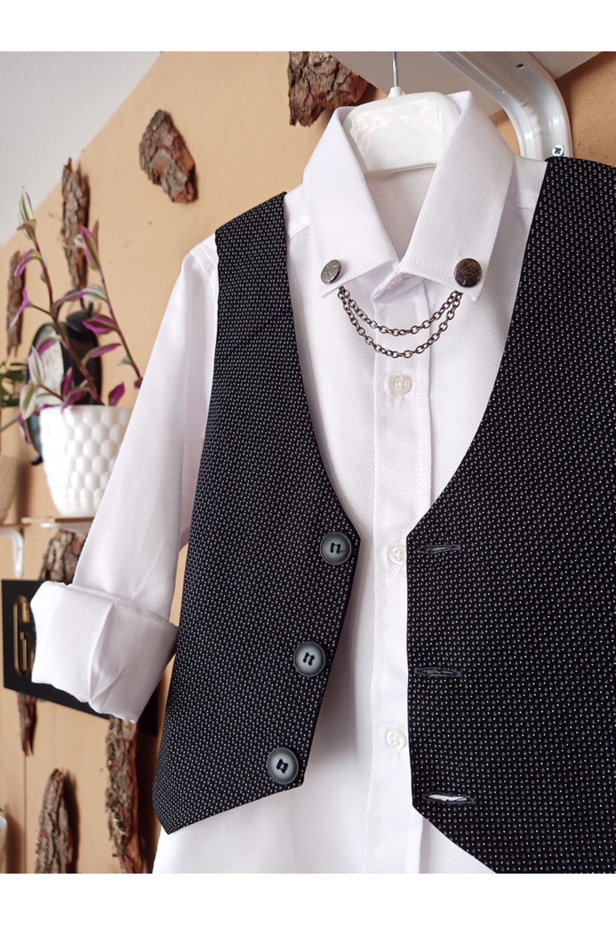 Çıtır Desenli Astarlı Ince Yumuşak Kız Erkek Unisex Yazlık Mevsimlik Klasik Kesim Çocuk Yelek