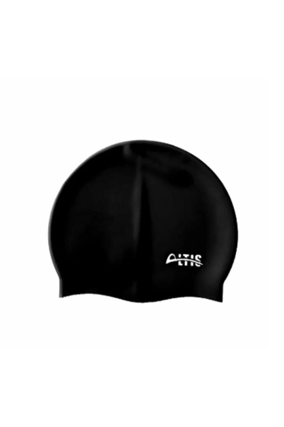 کلاه شنا چند رنگ مردانه و زنانه سیاه سفید Silicone Bone SCF17 ALTIS