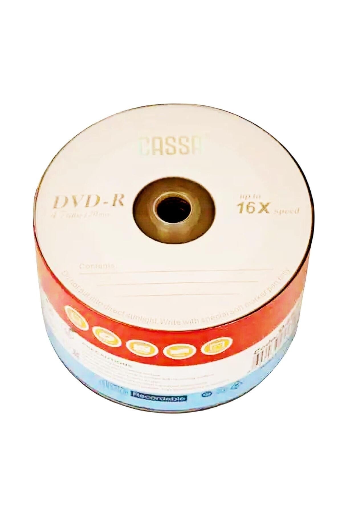 Cassa DVD-R 16X 4.7 GB/120 Min Boş Dvd 50 li Paket Kod:9453