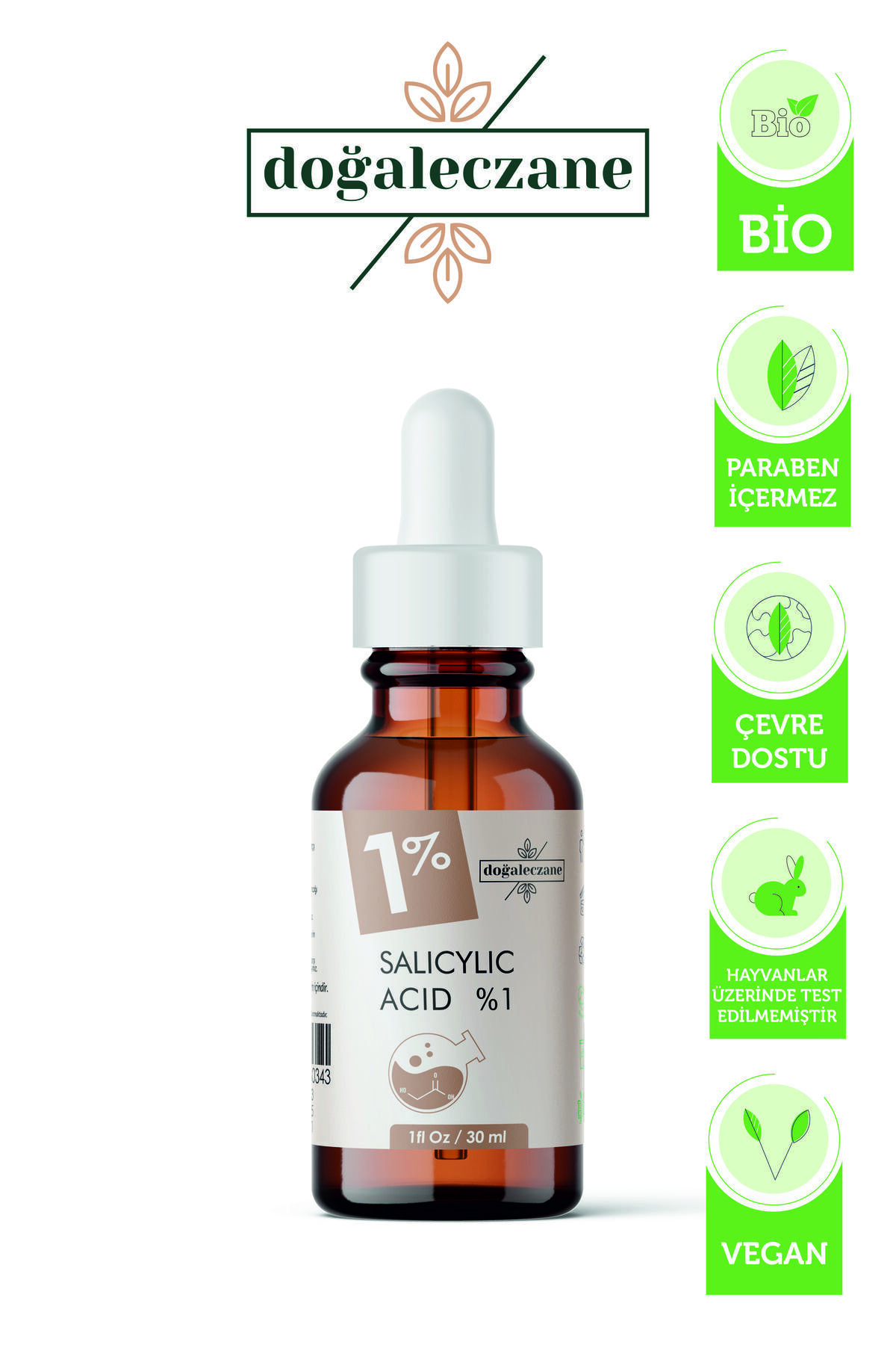Vücut Sivilce izleri Salisilik Asit %1 | Salicylic Acid Peeling 30 ml — P1K058 — تصویر 3 از 4