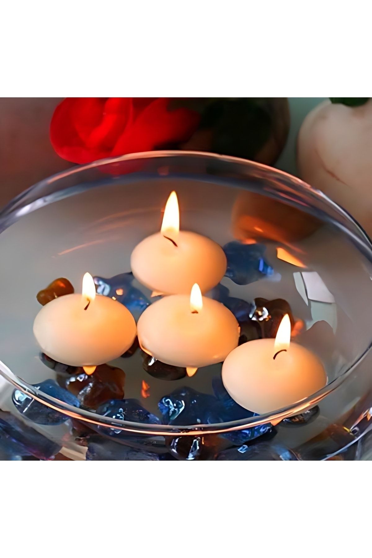 homeartplus 12 شمع شناور رنگ سفید 12YZN