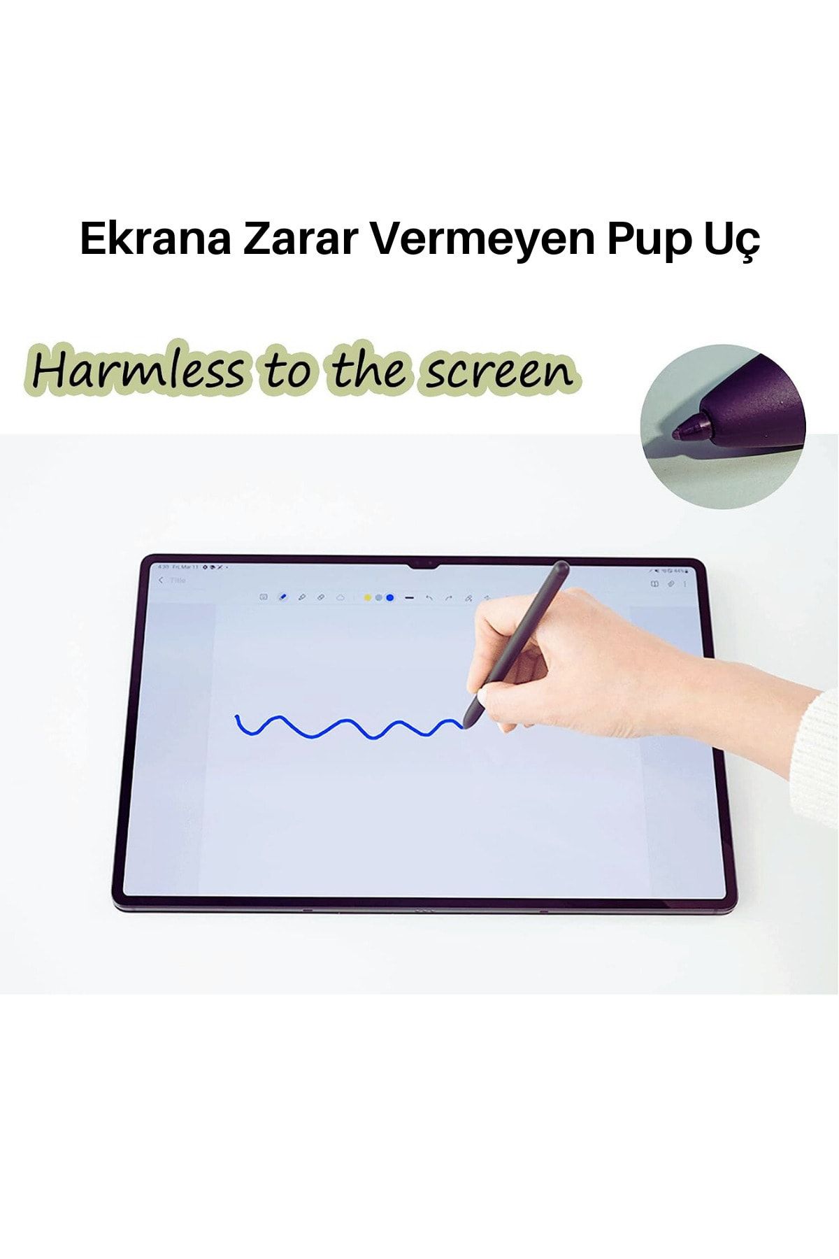 Fuchsia-قلم لمس غير قابل للاكتشاف مع مفتاح ممحاة متوافق مع جهاز Galaxy Tab S6 Lite P610 4