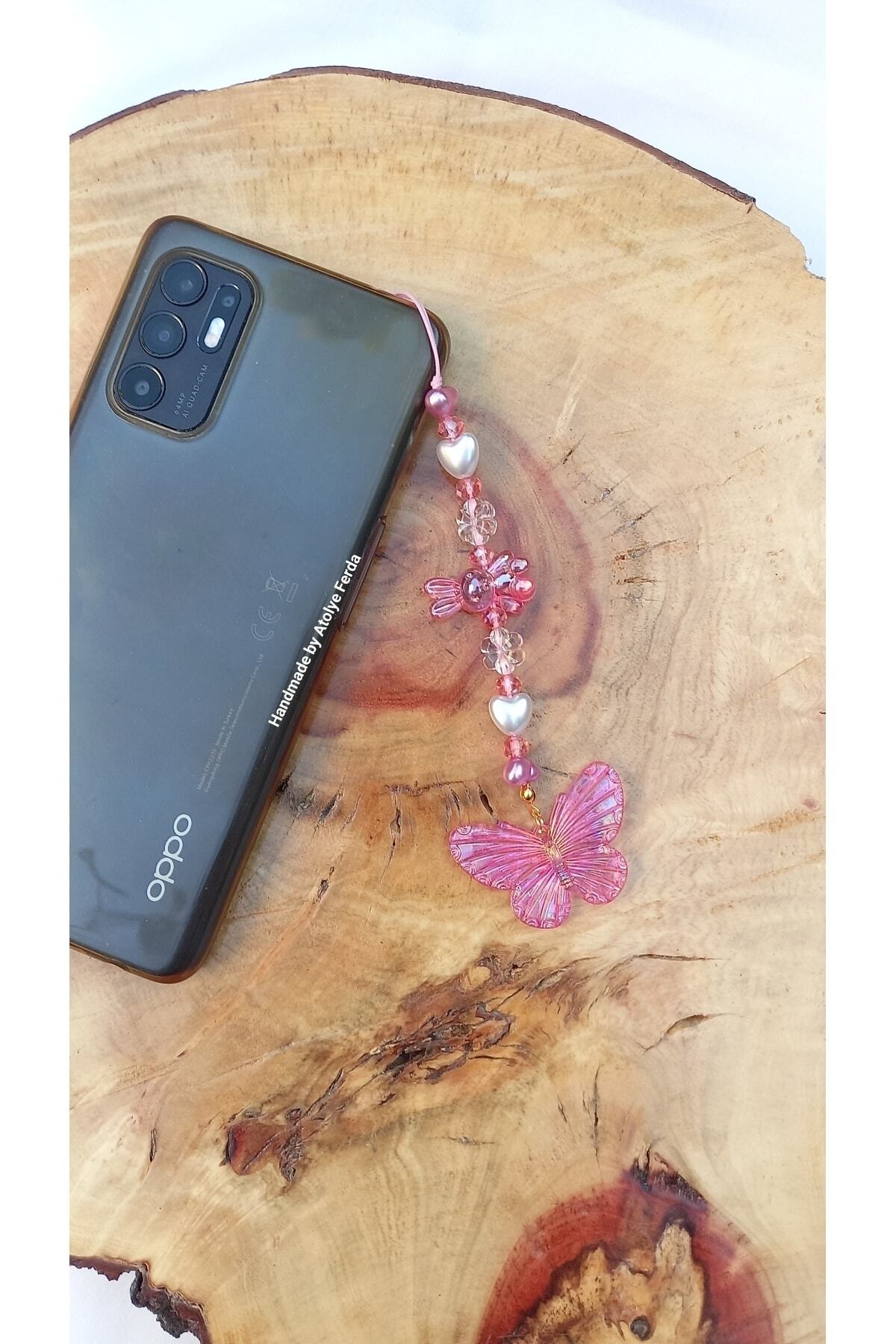 Atolye Ferda-Phone Charm with Butterfly and Rabbit Figures Phone String 4