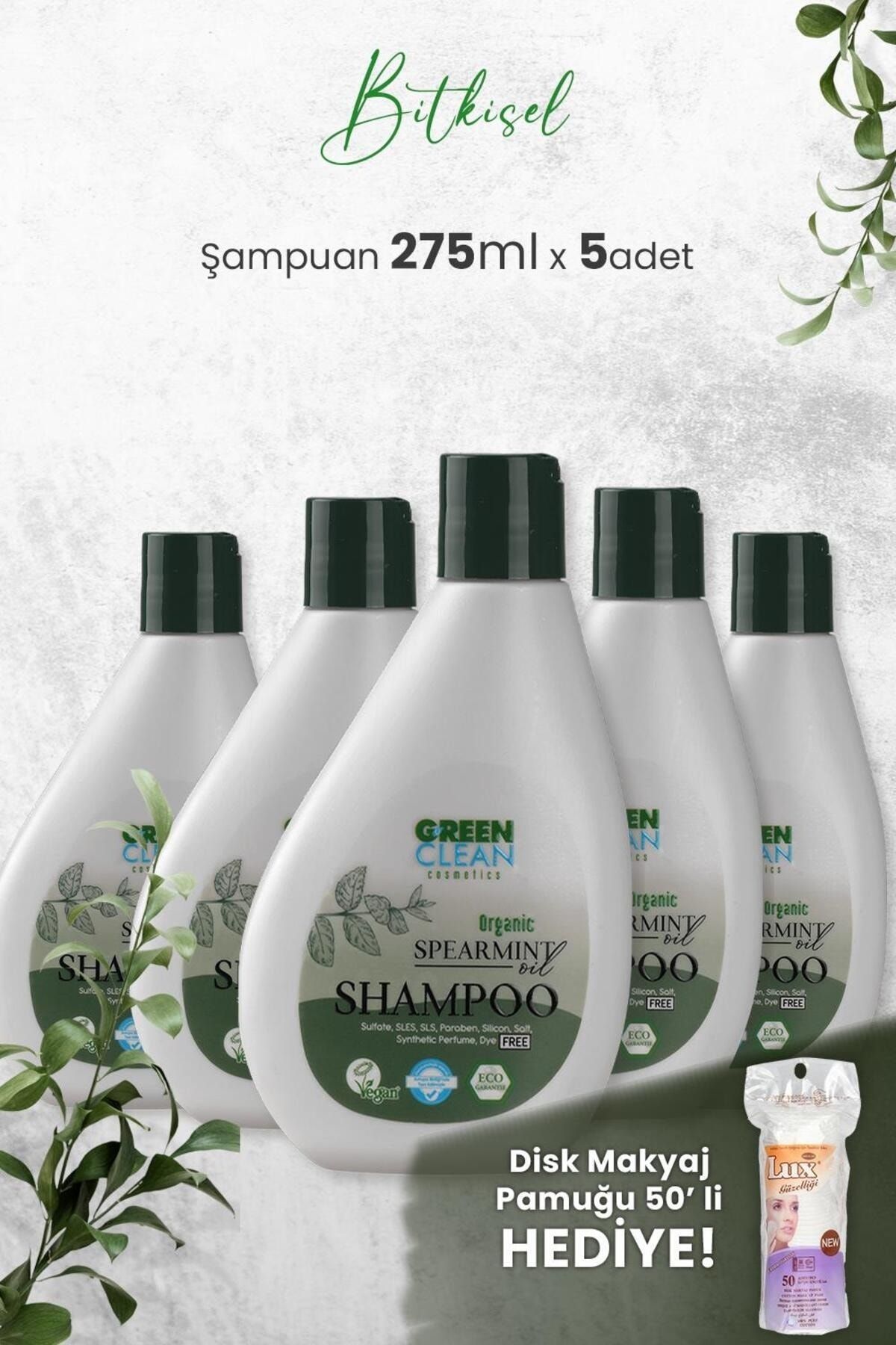 شامپو نعناع 275 میلی لیتر در 5 عدد و هدیه Green Clean