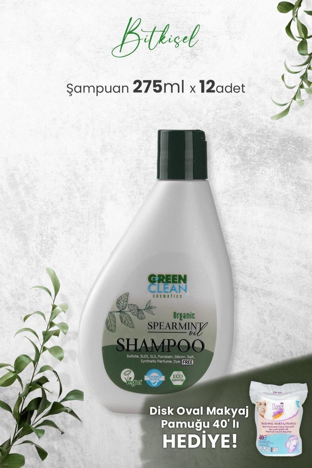 شامپو نعناع 275 میلی لیتری 12 عددی و هدیه Green Clean